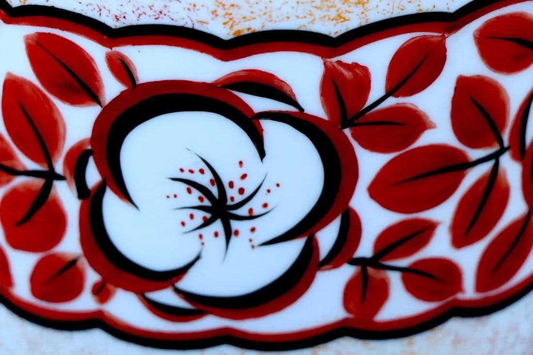 Hand Painted Art Deco Czechoslovakian Flower Vase - 7