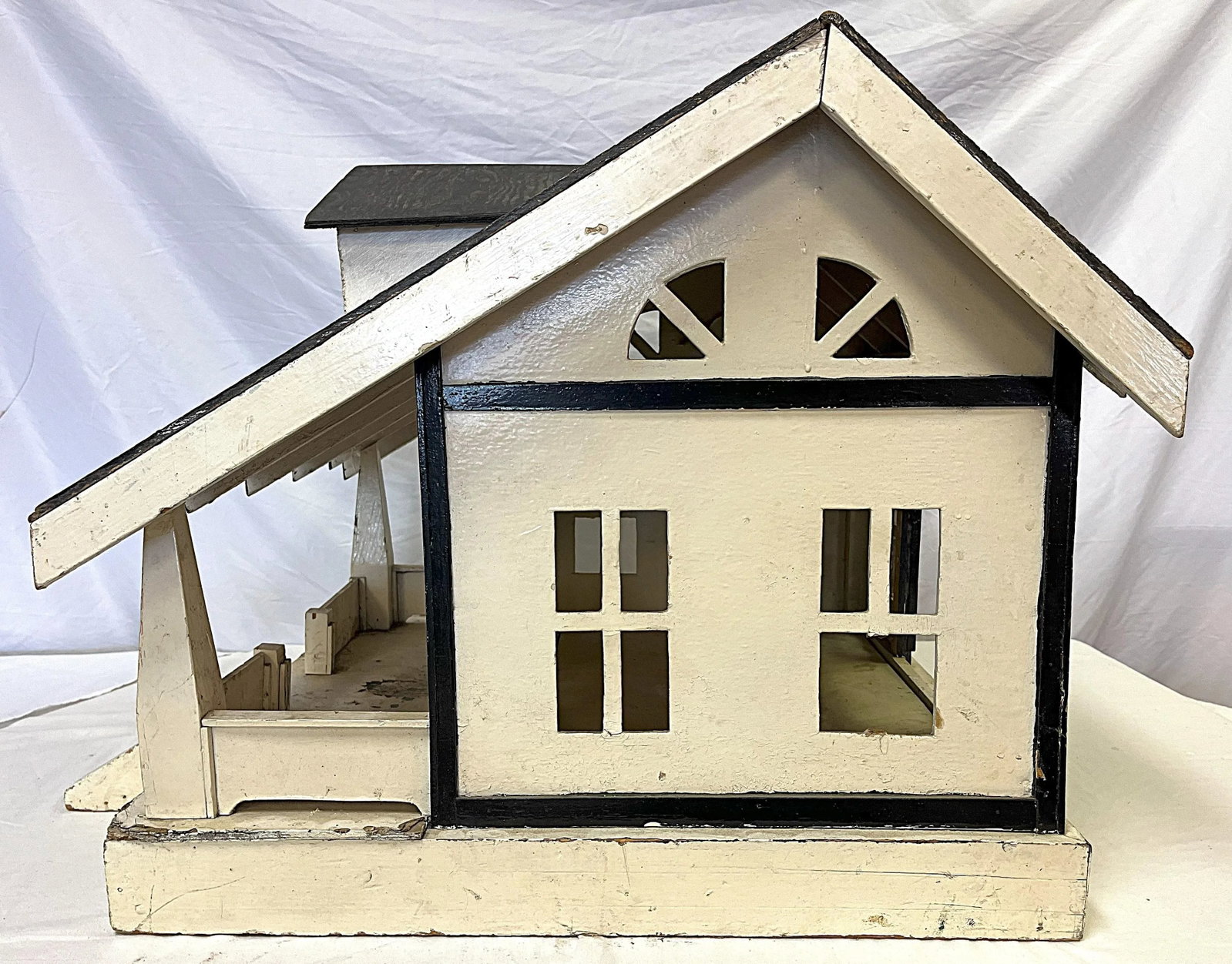 Early 1900's American Hand Crafted Folk Art Farmhouse Doll House - 4