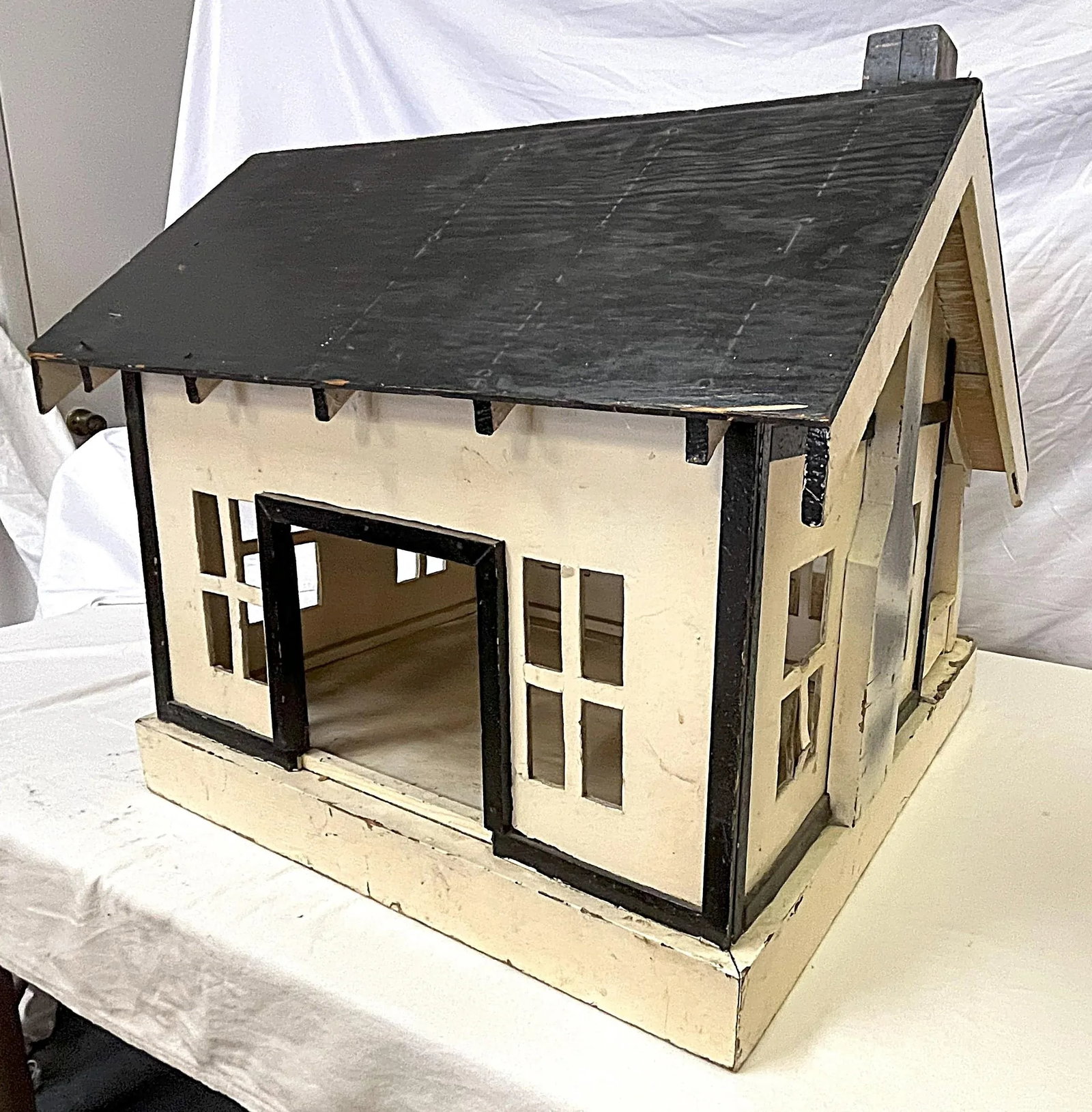 Early 1900's American Hand Crafted Folk Art Farmhouse Doll House - 5
