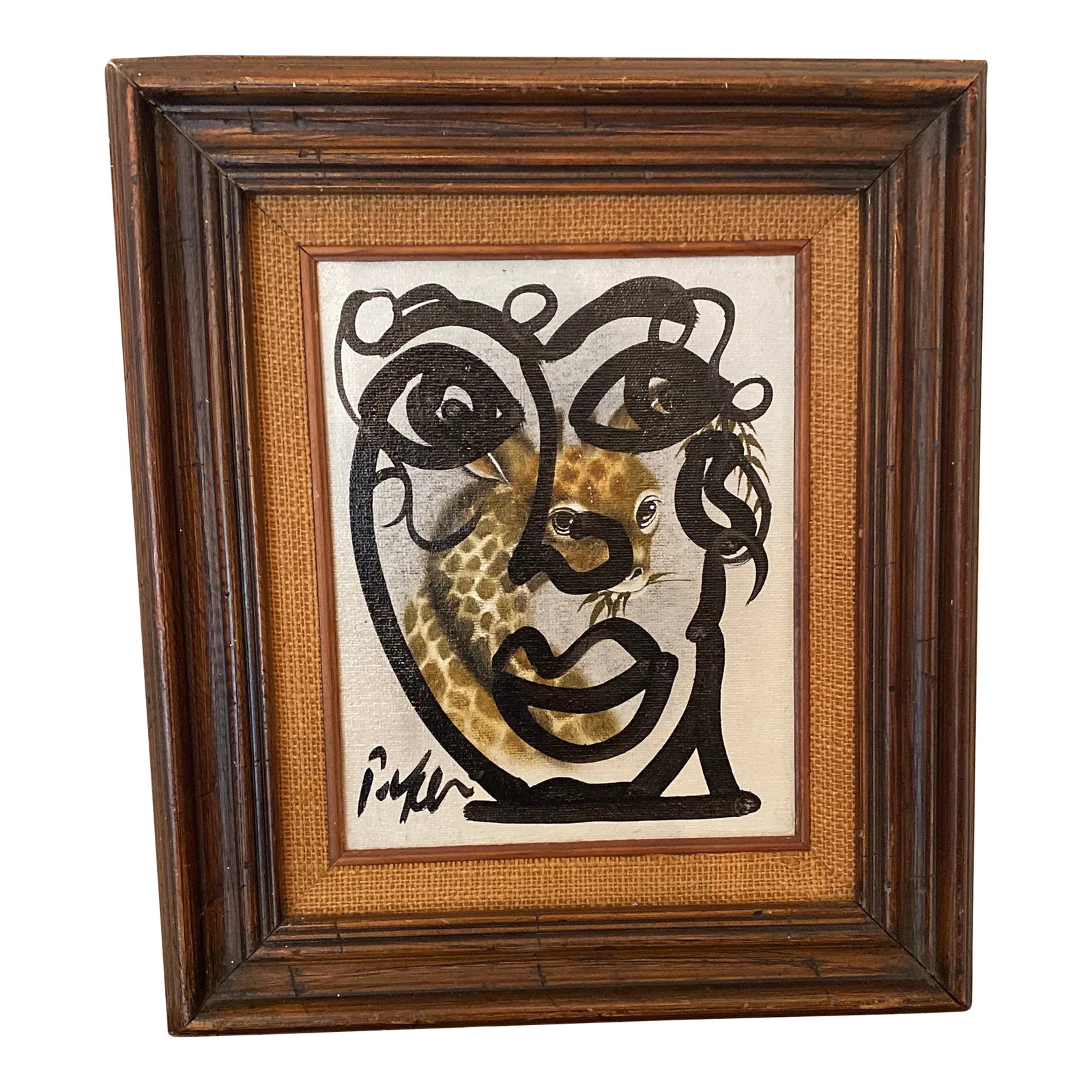 1970s Peter Keil Original Oil Painting on Canvas, Framed: Peter Keil is a German artist that focuses primarily on abstract expressionism. Keil painted with some of the greats including, Andy Warhol, Pablo Picasso and Joan MirÃ³, to name a few. This