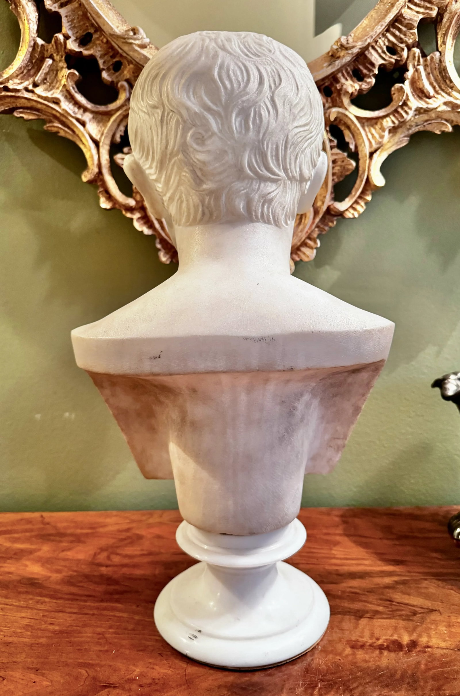 Italian Grand Tour White Marble Bust of Augustus Caesar - 8
