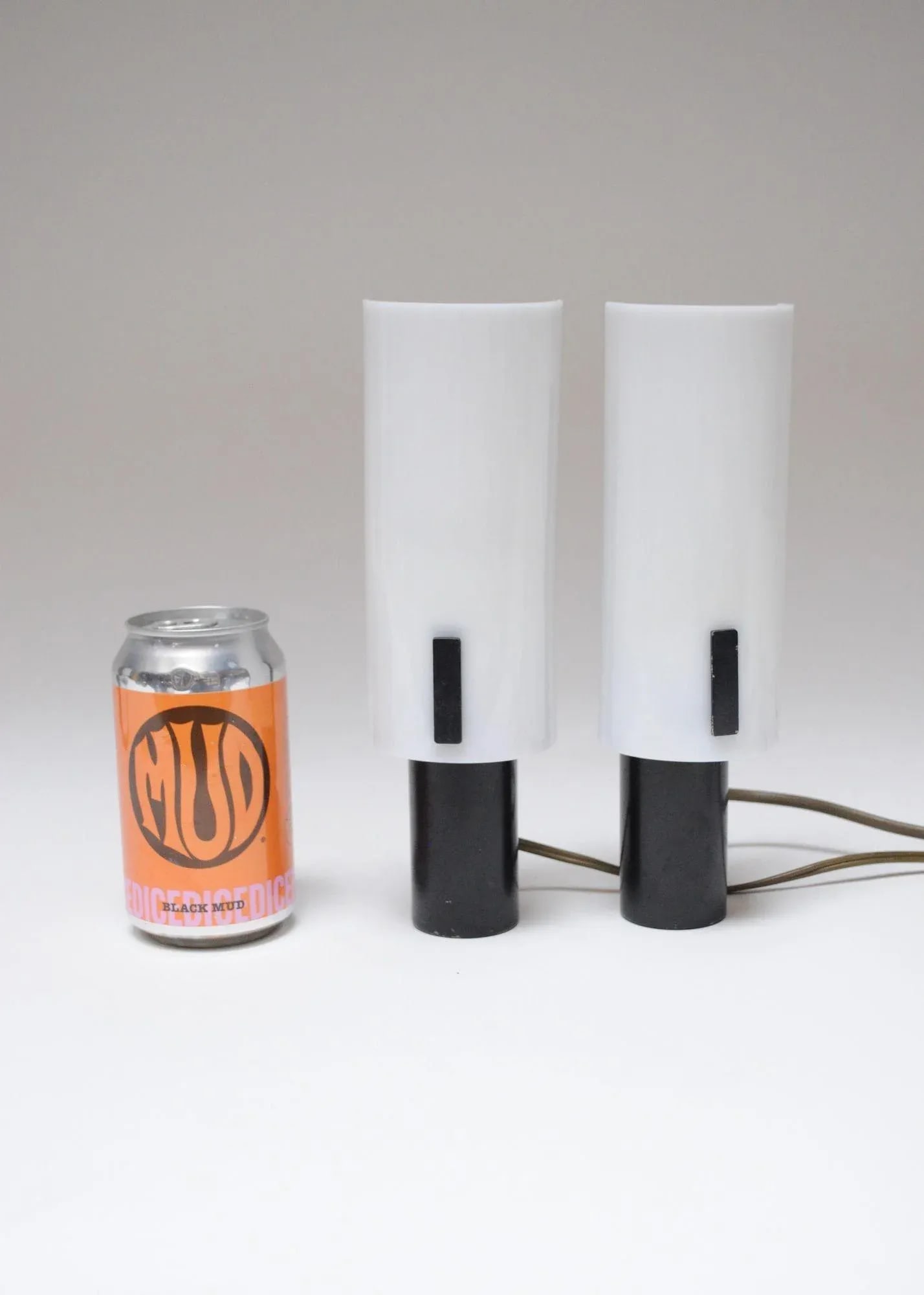 Pair of Vintage Italian Acrylic and Metal Wall Scones/Table Lamps by Stilux - 9