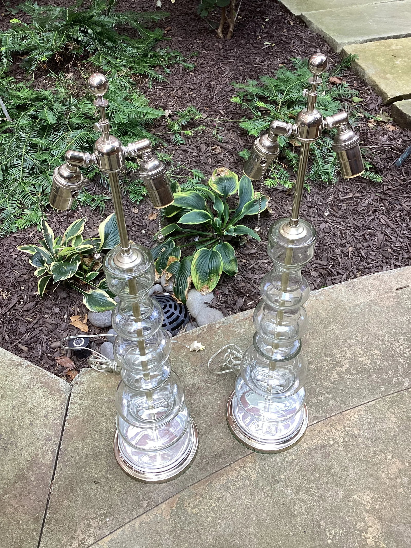 Pair of 1970s Glass Baluster Lamps by Pierre Cardin for Laurel Lamp Company, Unmarked - 5