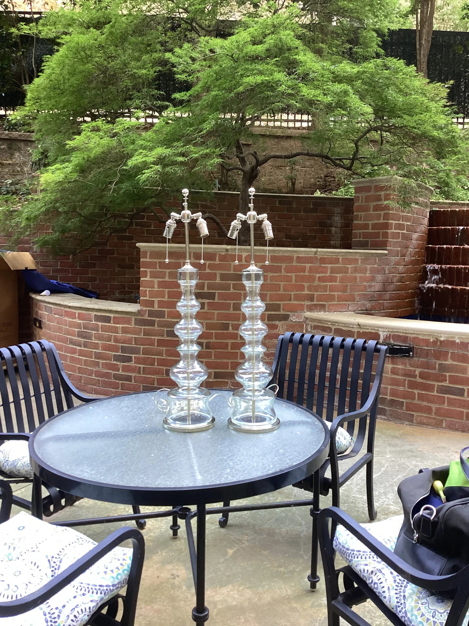 Pair of 1970s Glass Baluster Lamps by Pierre Cardin for Laurel Lamp Company, Unmarked - 6