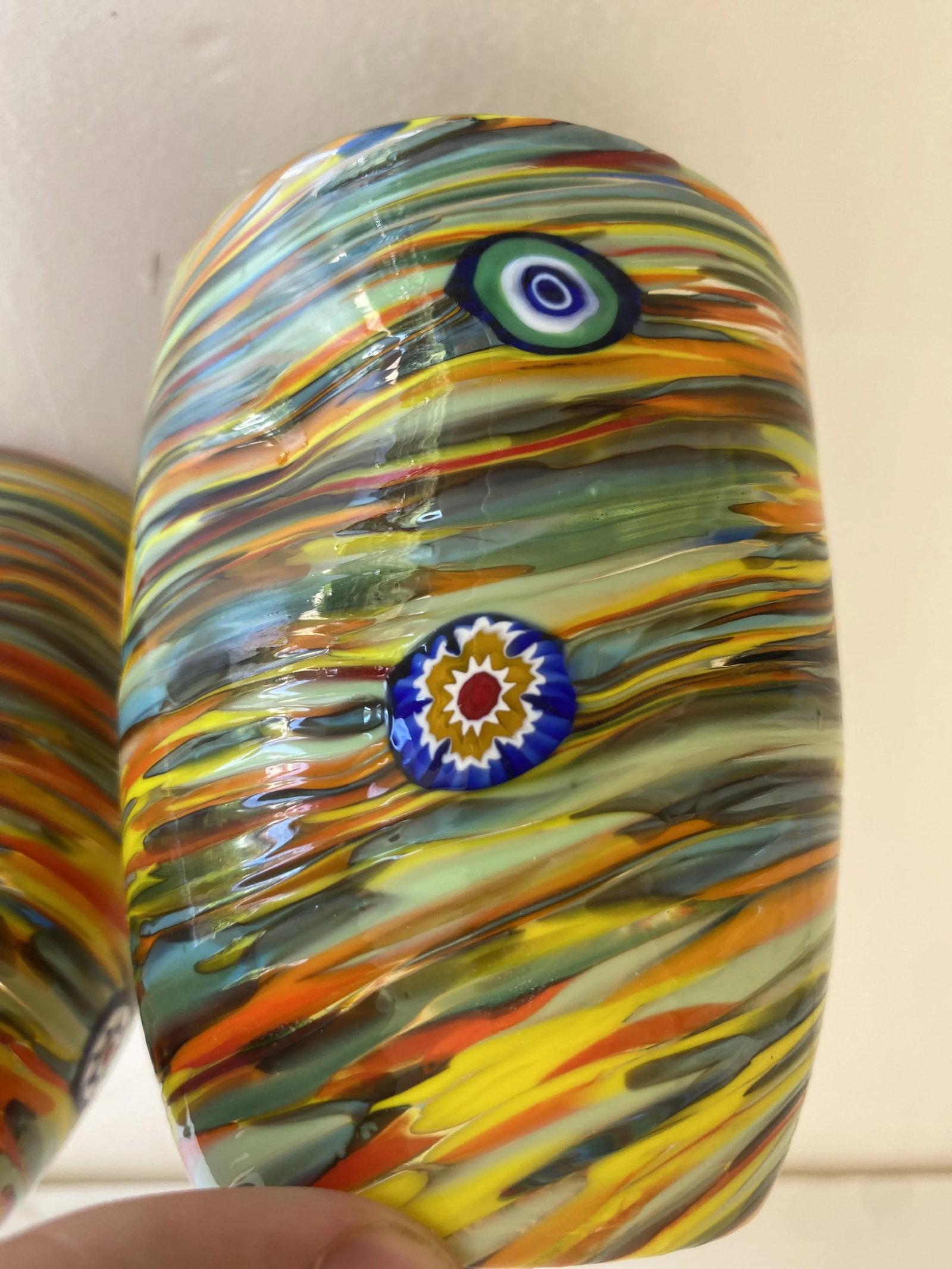 Multicolor Rods and Murrine Glasses Attributed to Murano- Set of 6 - 5