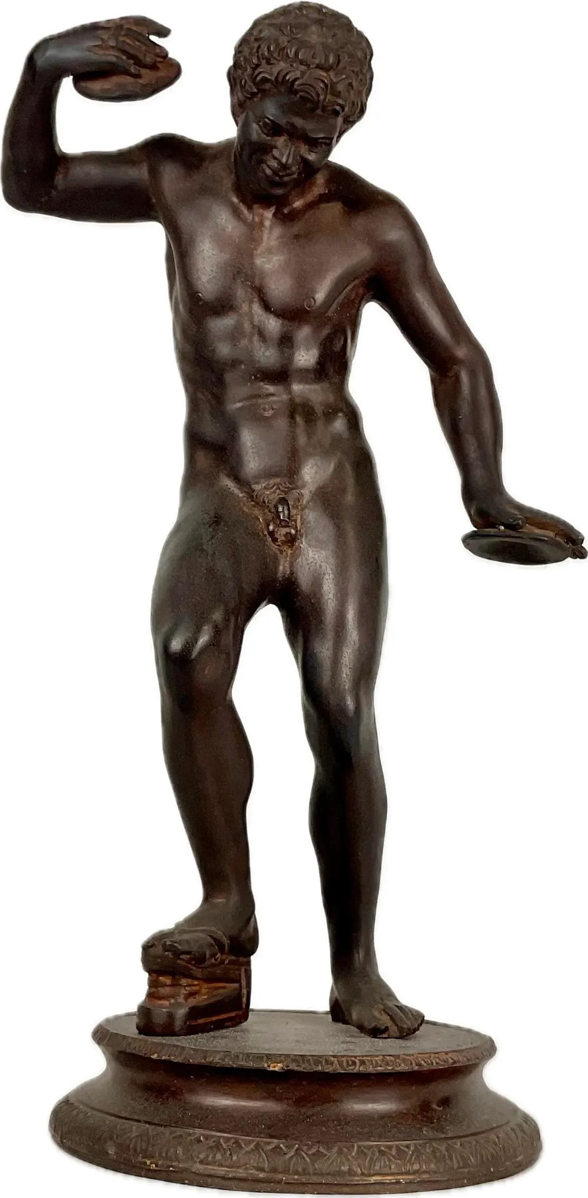 Italian Grand Tour Bronze Sculpture of the Dancing Satyr With Cymbals - 5