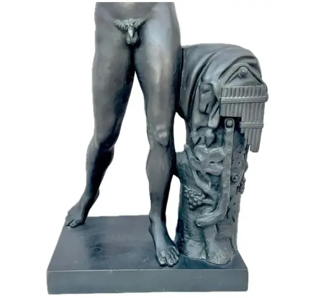 19th Century Grand Tour Bronze Sculpture of Satyr With Infant Dionysus - 5