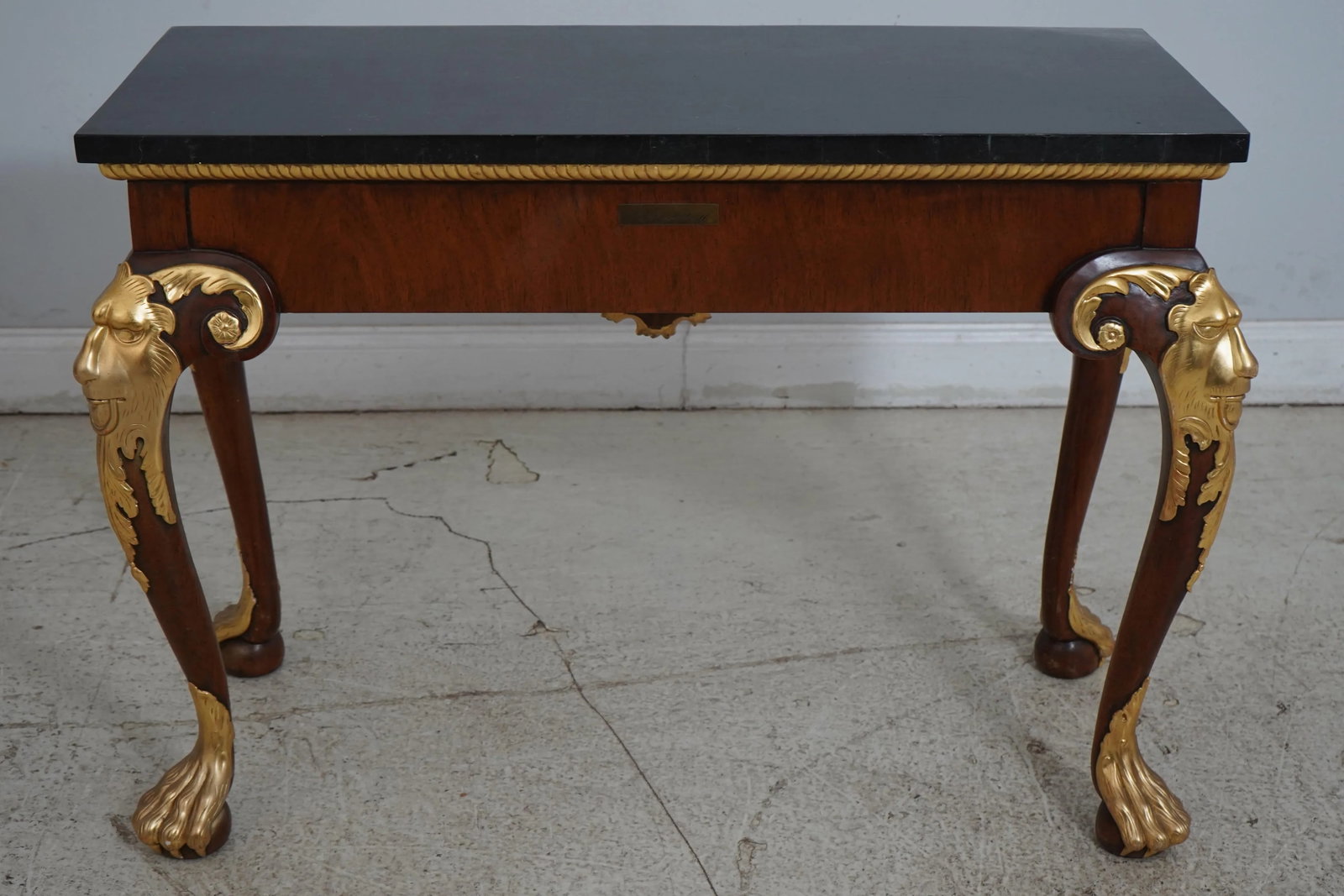 Maitland Smith Baroque Marble Top Gold Gilt Console Table - 11