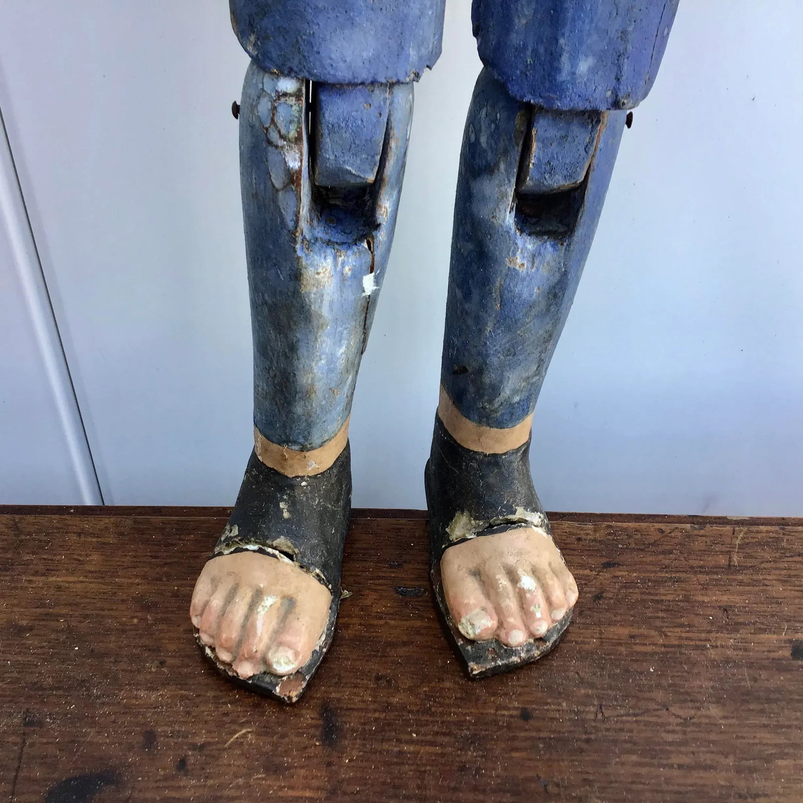 19th Century Vintage Spanish Colonial Wood Santo Saint Sculpture - 2
