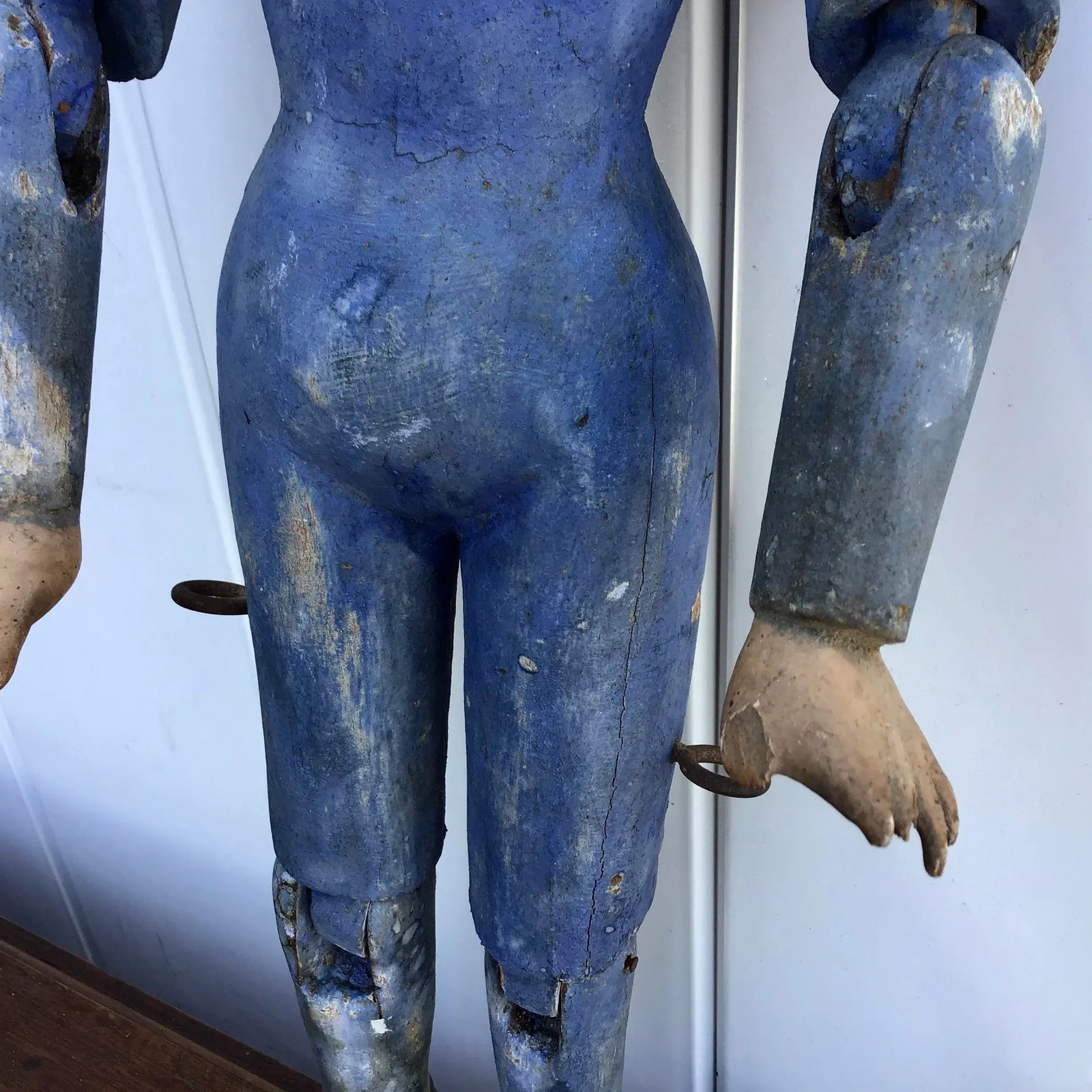 19th Century Vintage Spanish Colonial Wood Santo Saint Sculpture - 3