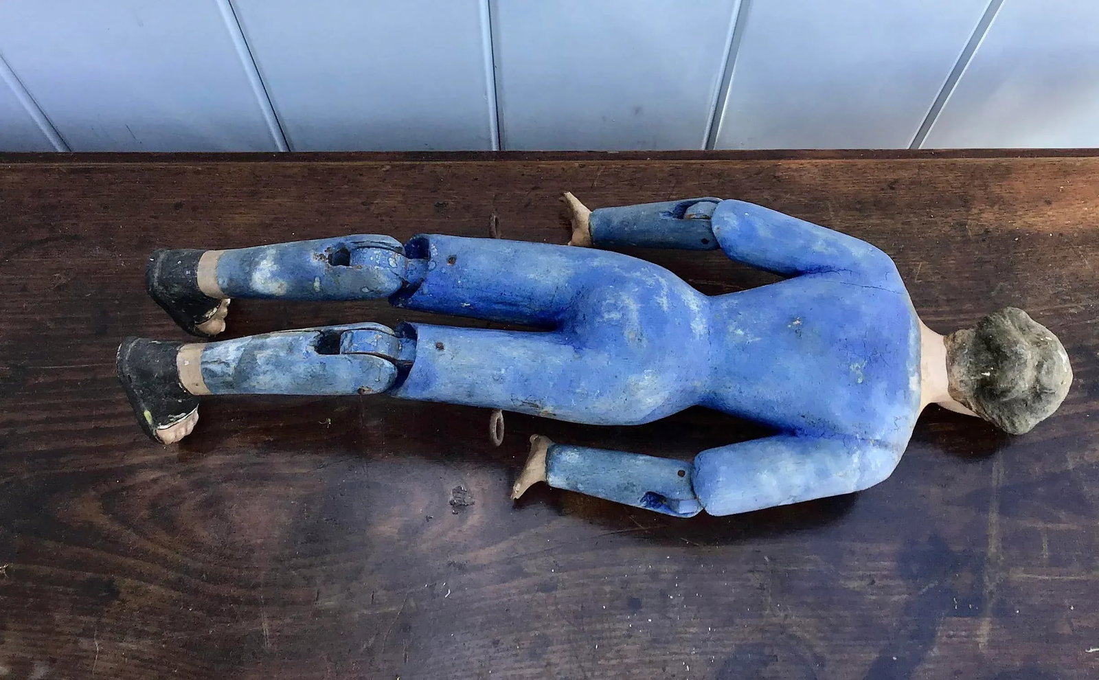 19th Century Vintage Spanish Colonial Wood Santo Saint Sculpture - 5