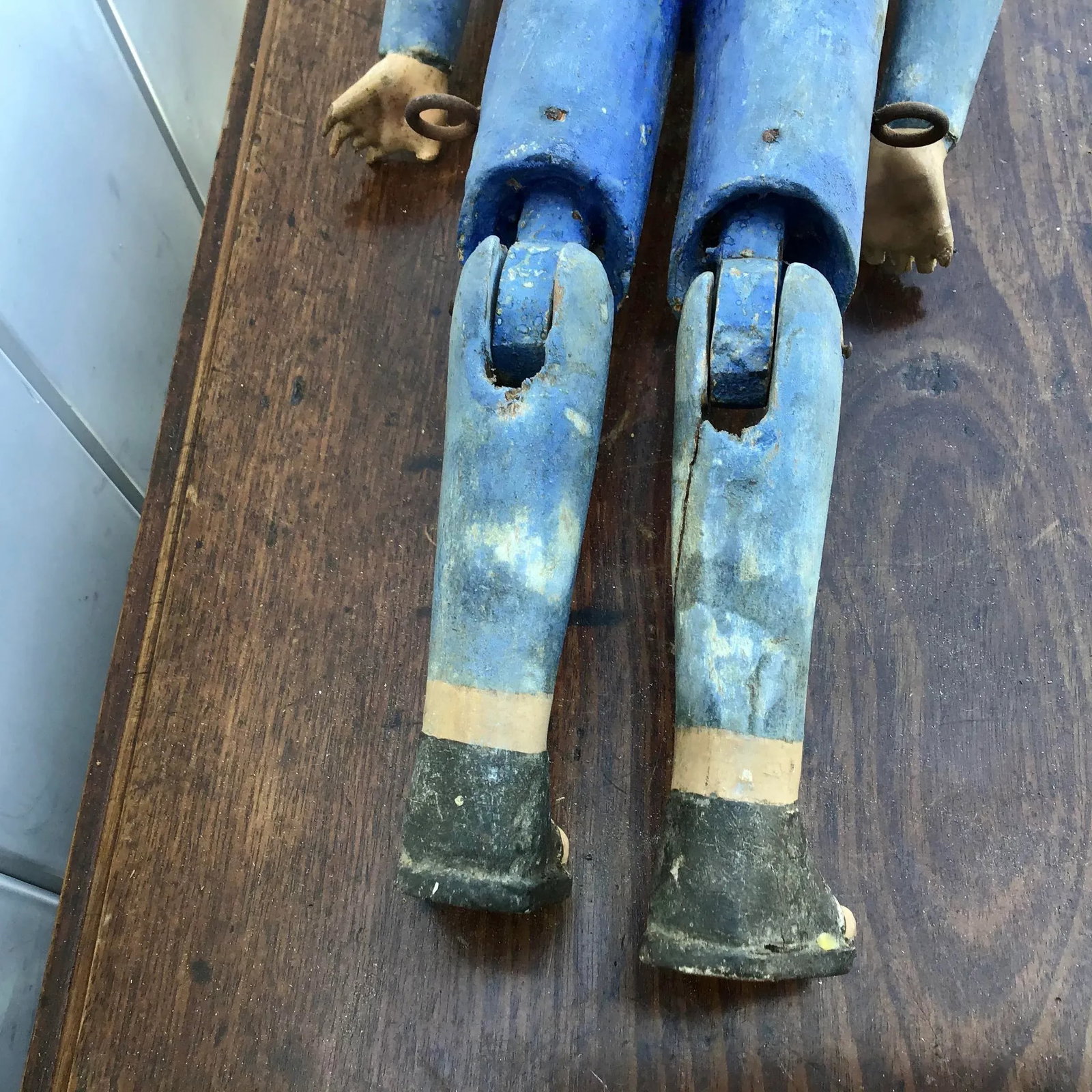 19th Century Vintage Spanish Colonial Wood Santo Saint Sculpture - 6