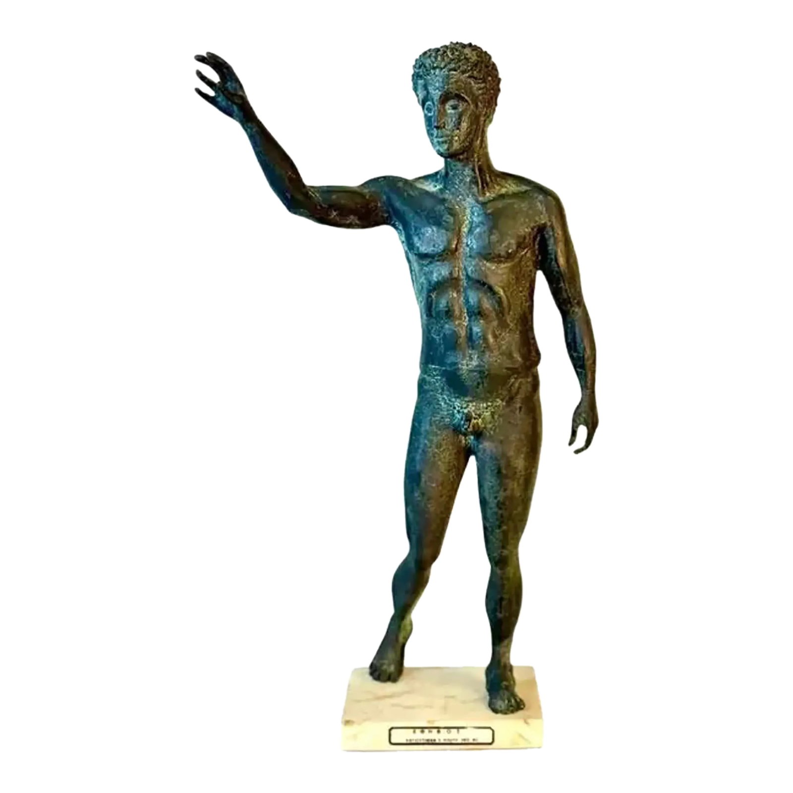 Bronze Sculpture of Antikythera Youth: The original Anitkythera Youth, also know as The Ephebe, was discovered in a shipwreck in 1900 off the Greek island of Antikythera, dating back to 340 B.C., and now resides in the National Archaeologi