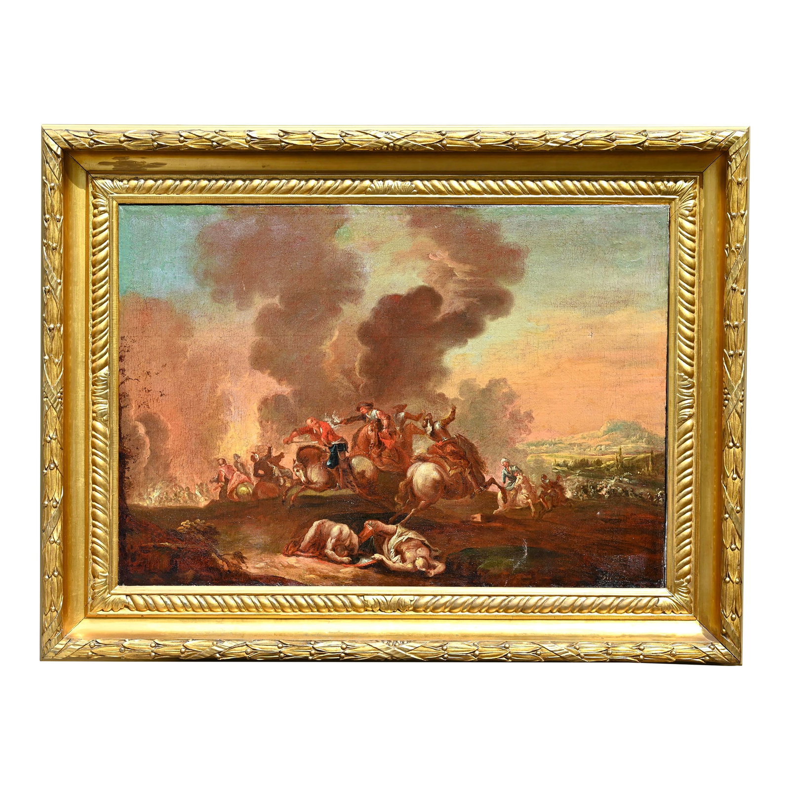 17th Century Old Master Painting, Large Battle Scene, Oil on Canvas (1 of 10)