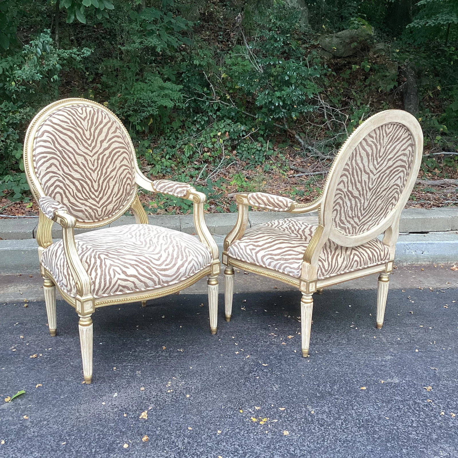 Pair of Michael Taylor "Diana" Armchairs in Hinson by Scalamandre Upholstery - 2