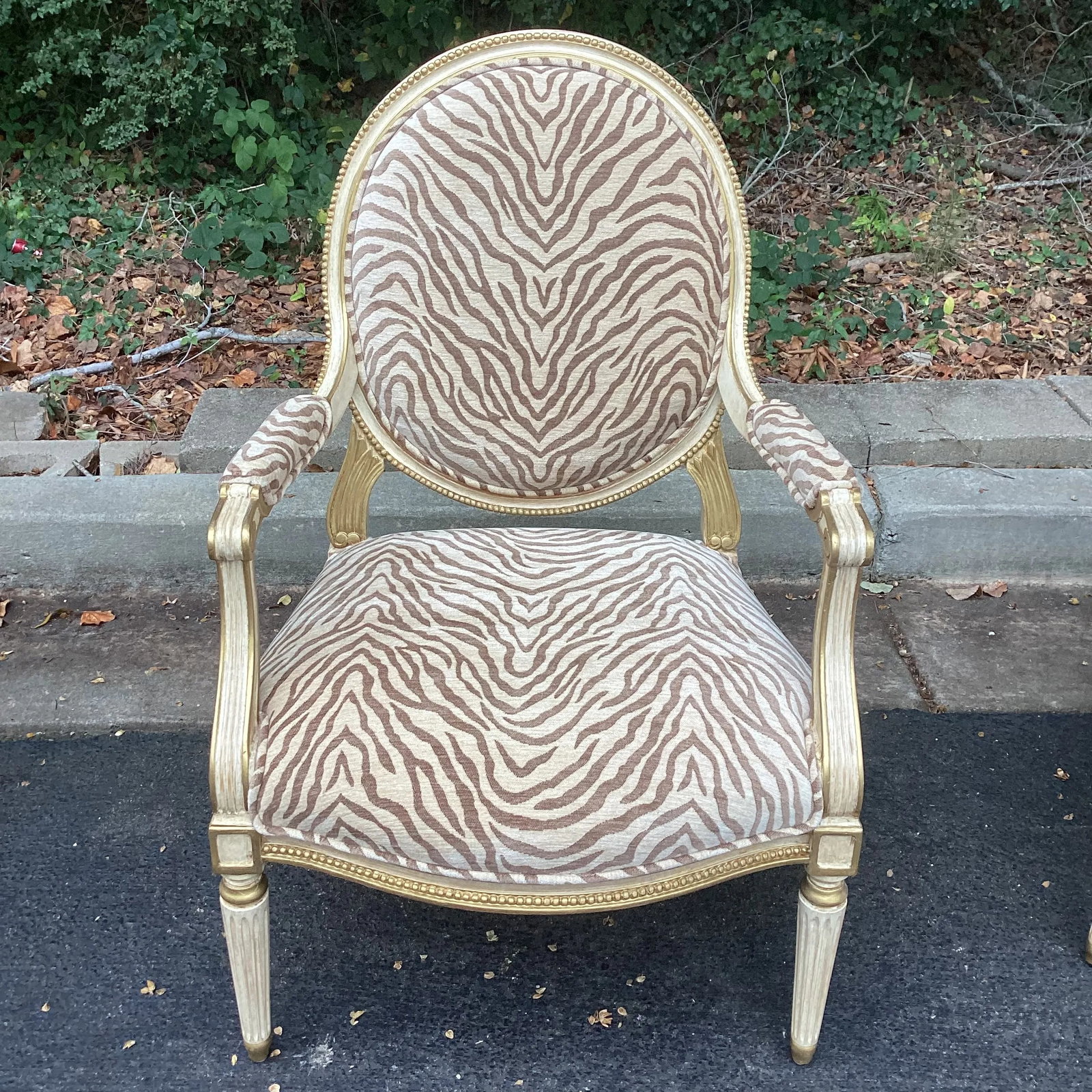 Pair of Michael Taylor "Diana" Armchairs in Hinson by Scalamandre Upholstery - 4