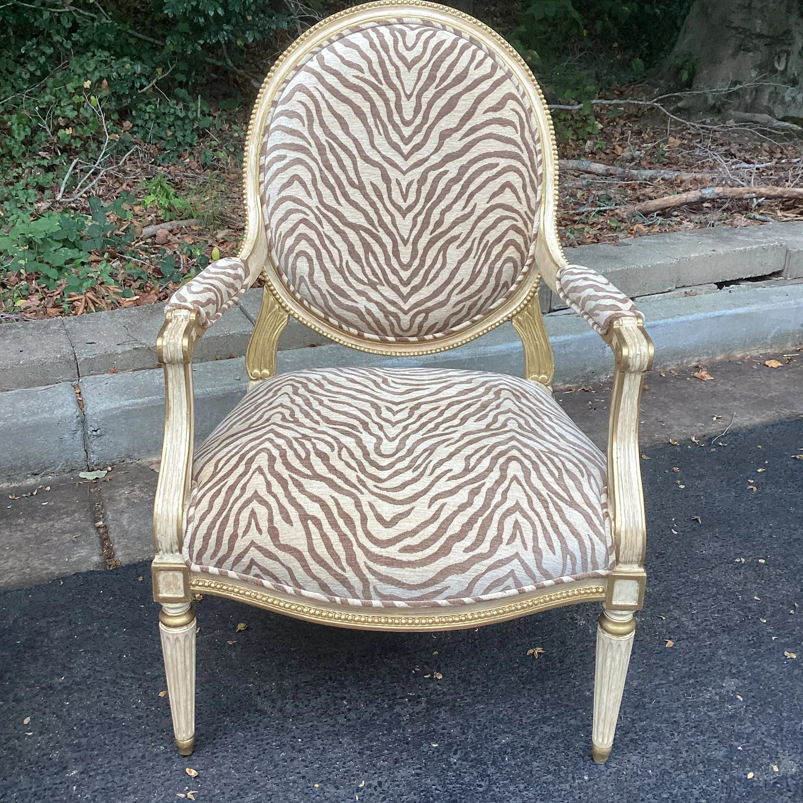 Pair of Michael Taylor "Diana" Armchairs in Hinson by Scalamandre Upholstery - 5