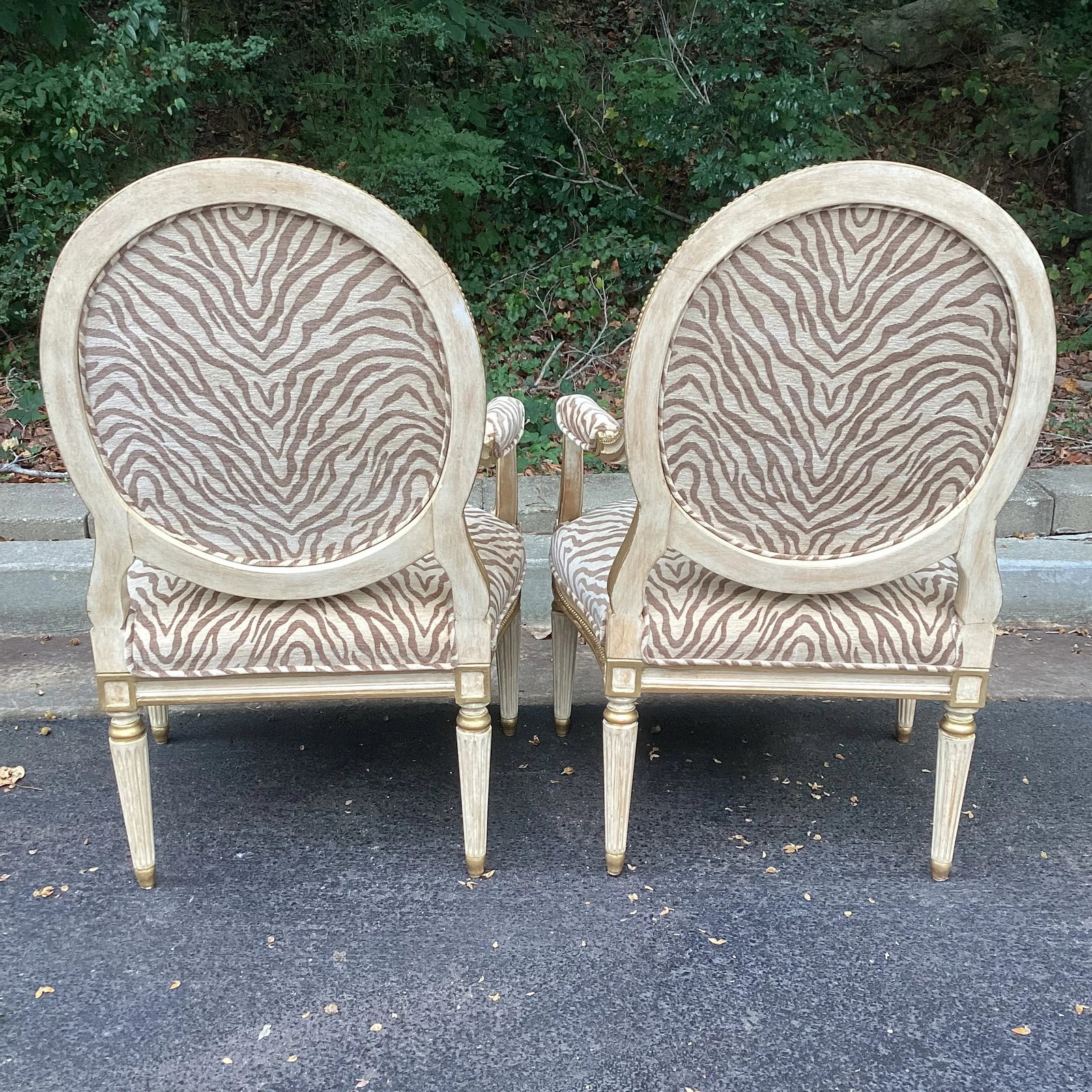Pair of Michael Taylor "Diana" Armchairs in Hinson by Scalamandre Upholstery - 6