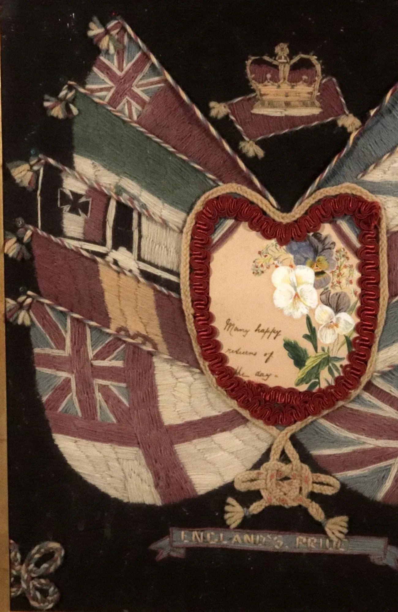 Sailor's Woolwork (Woolie) With Heart Valentine and Flag Surround - 4