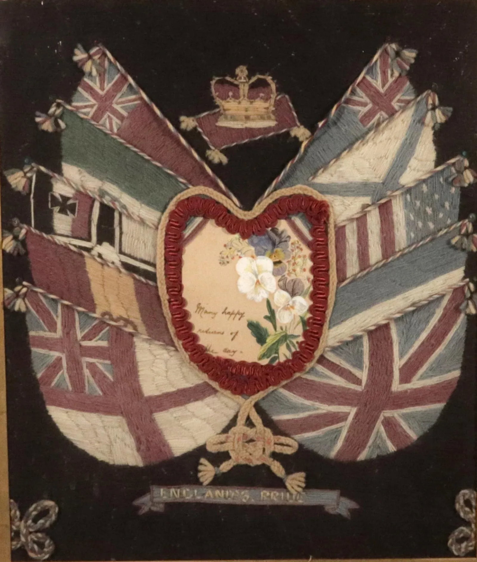 Sailor's Woolwork (Woolie) With Heart Valentine and Flag Surround - 5