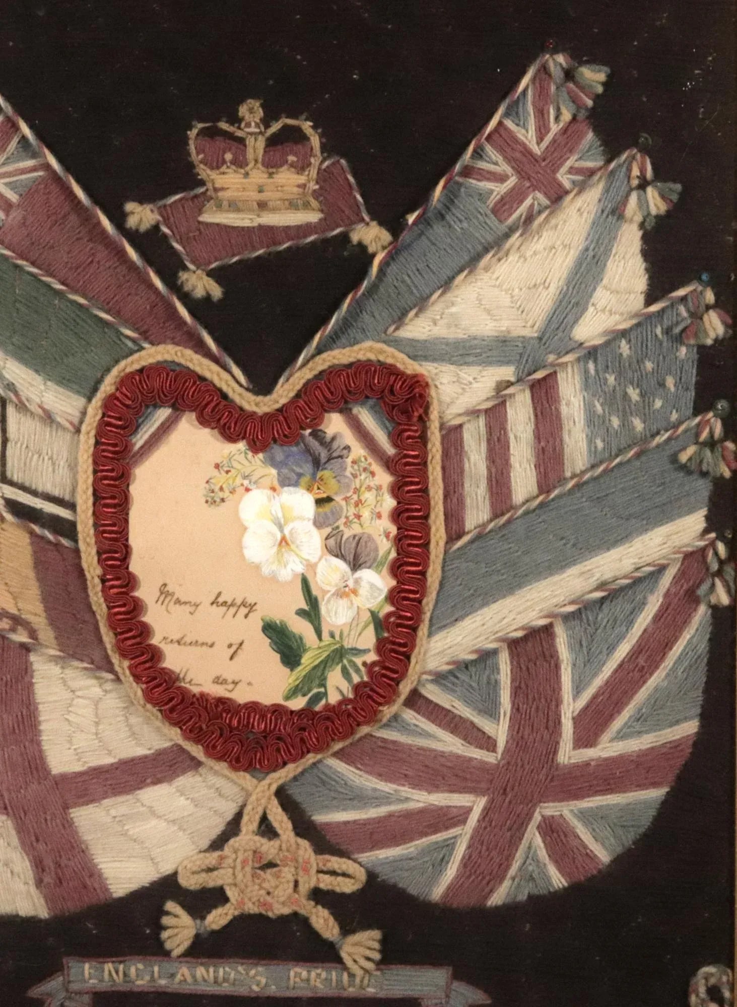 Sailor's Woolwork (Woolie) With Heart Valentine and Flag Surround - 7
