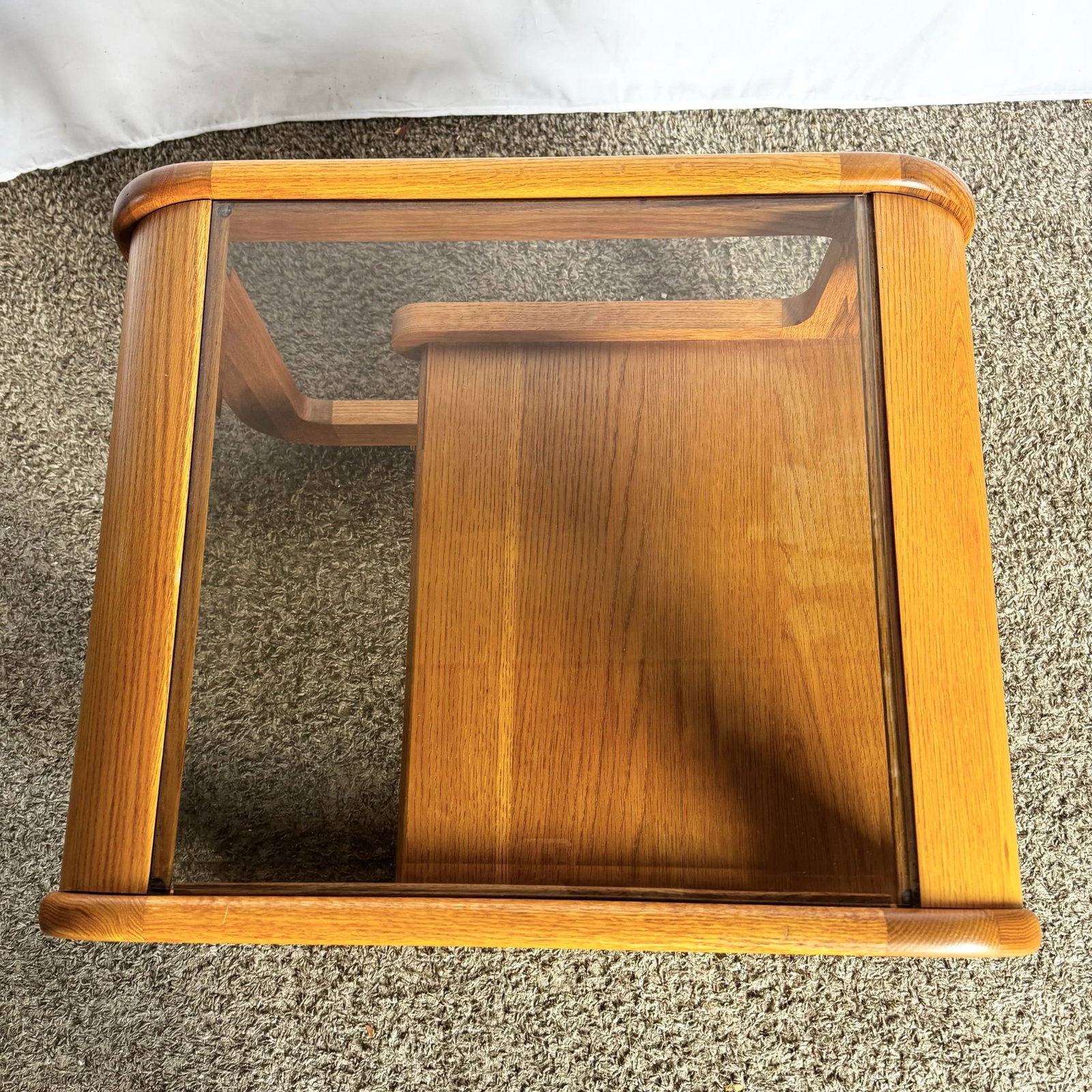 Mid Century Modern Lou Hodges Oak Wood Side Table - 5
