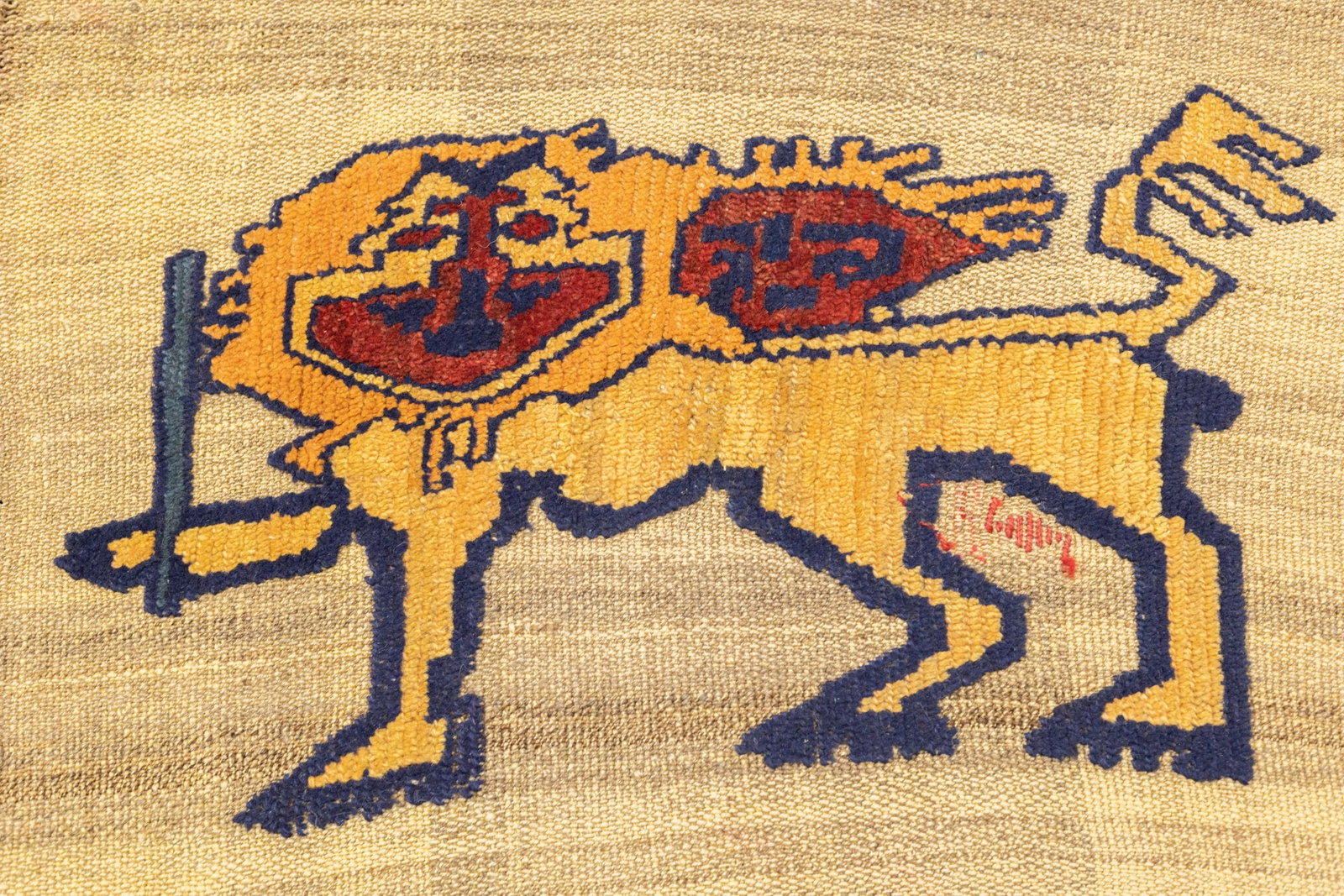 Antique Handwoven Gabbeh Palas Textile Art - 11