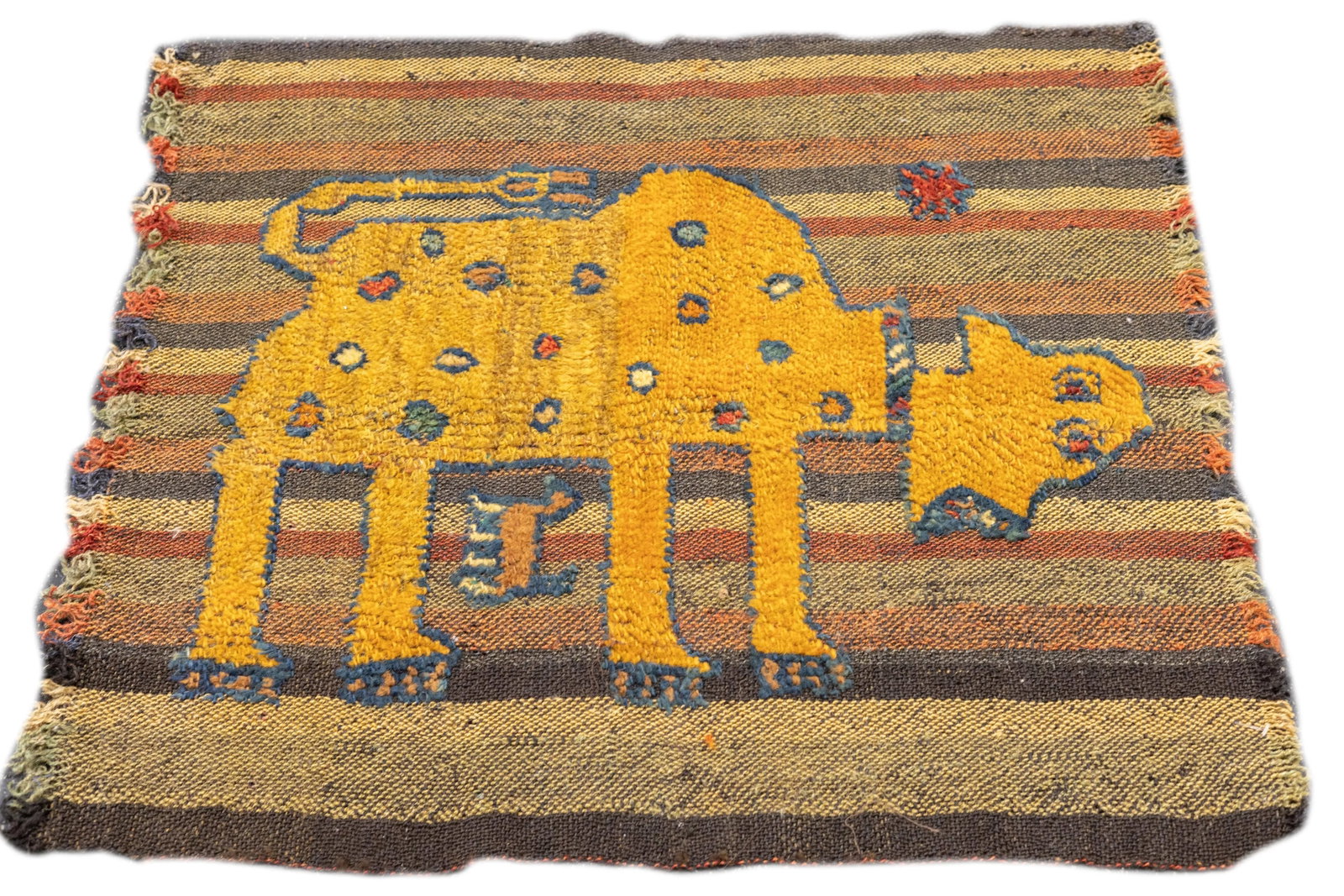 Antique Handwoven Gabbeh Palas Textile Art - 4