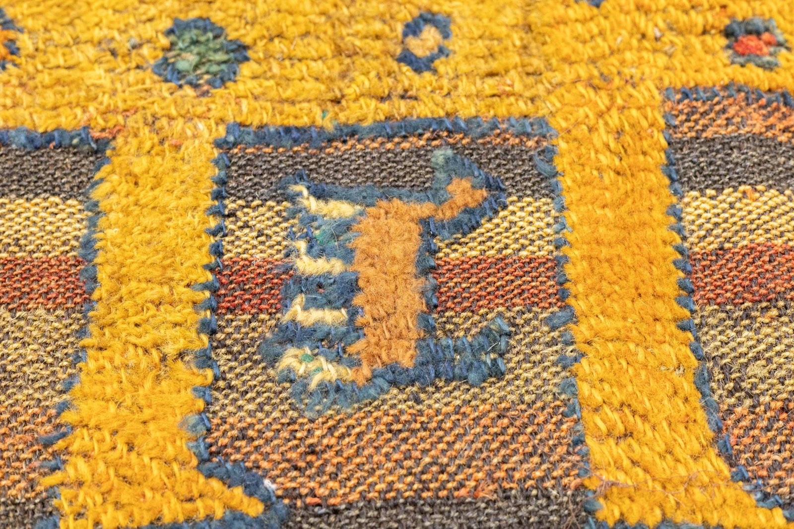 Antique Handwoven Gabbeh Palas Textile Art - 8