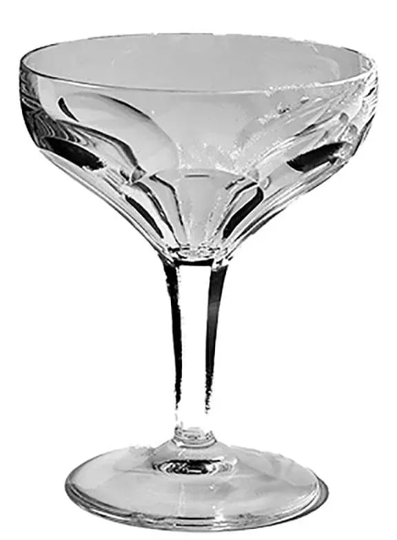Villeroy & Boch Champagne Tall Sherbet Crystal Glasses Milano Pattern - Set of 8 - 2