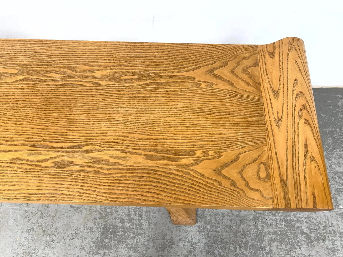 Vintage Asian Style Solid Oak Altar Console Table - 2