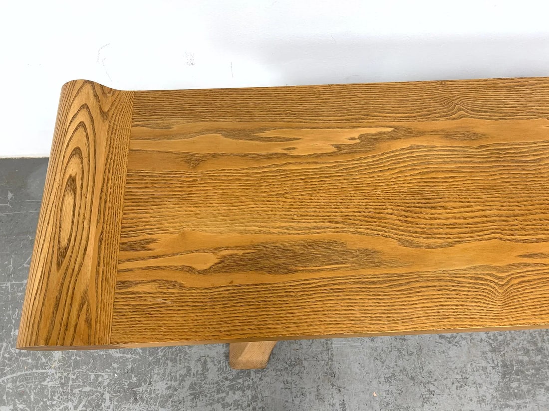 Vintage Asian Style Solid Oak Altar Console Table - 7