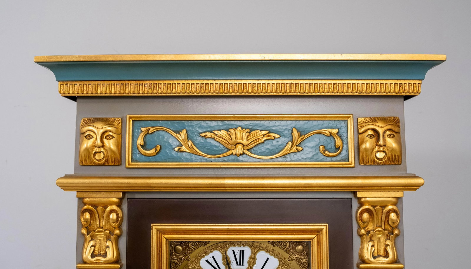 Italian Polychrome Paint Decorated Grandfather Clock - 5