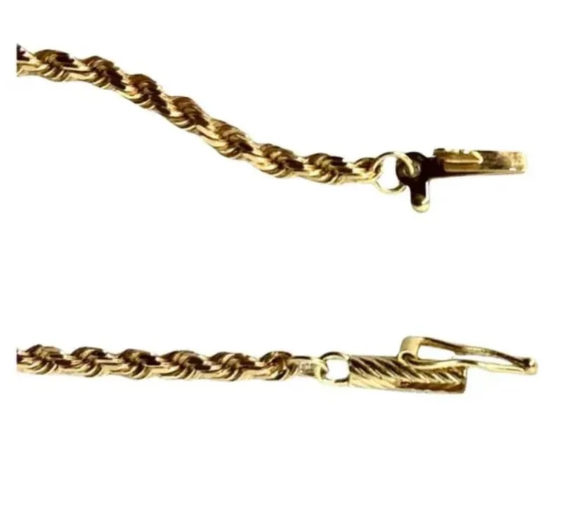 14k Gold Twisted Rope Necklace, 30 Inches - 6
