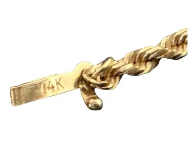 14k Gold Twisted Rope Necklace, 30 Inches - 8