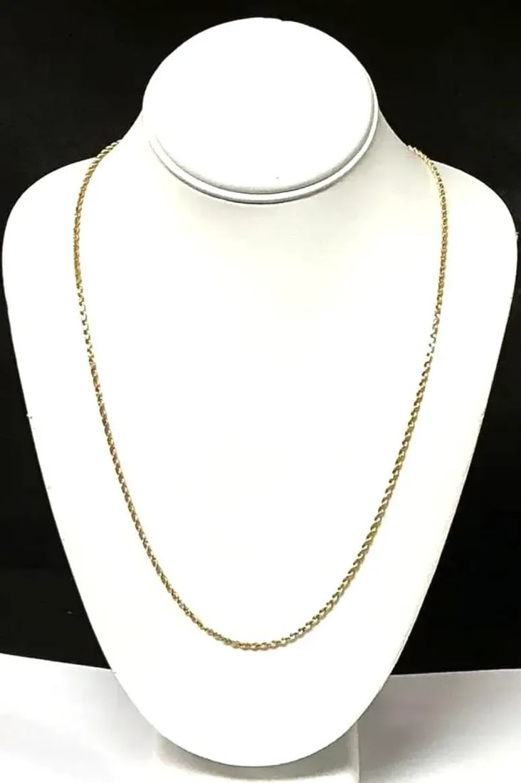 14k Gold Twisted Rope Necklace, 30 Inches - 9