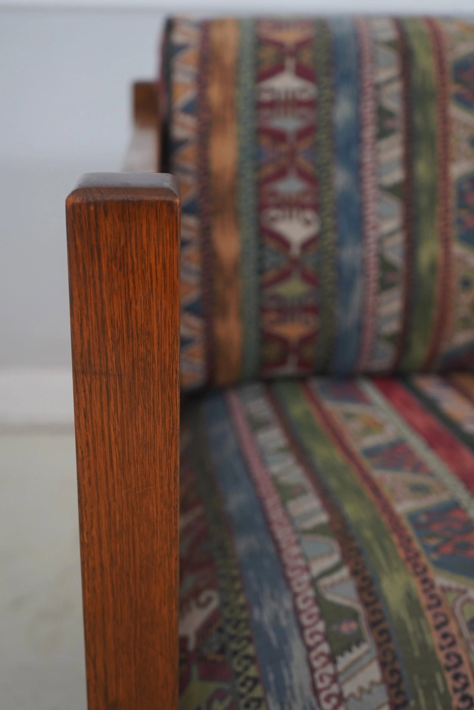 Stickley Mission Oak Upholstered Sofa Settee - 10