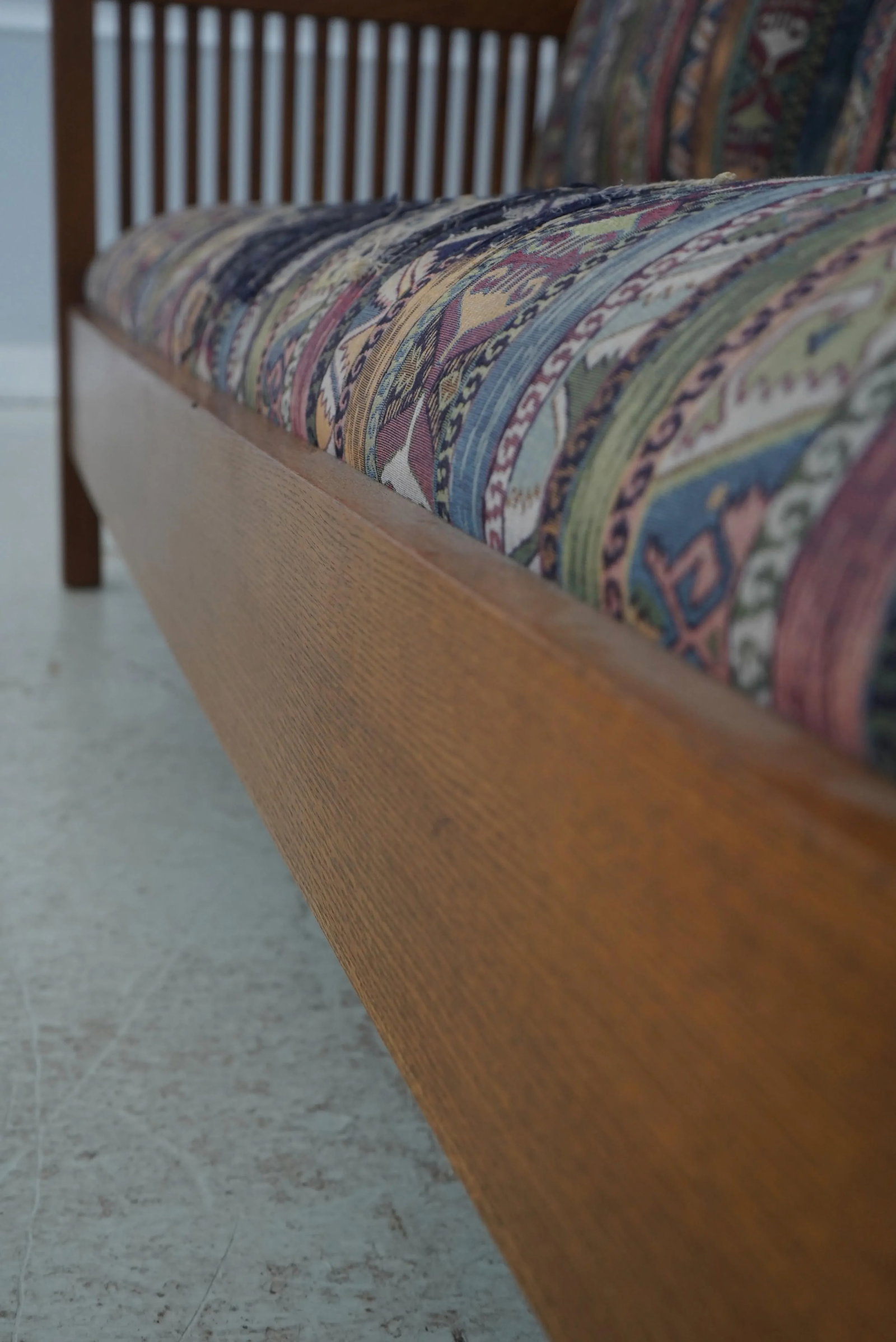 Stickley Mission Oak Upholstered Sofa Settee - 12
