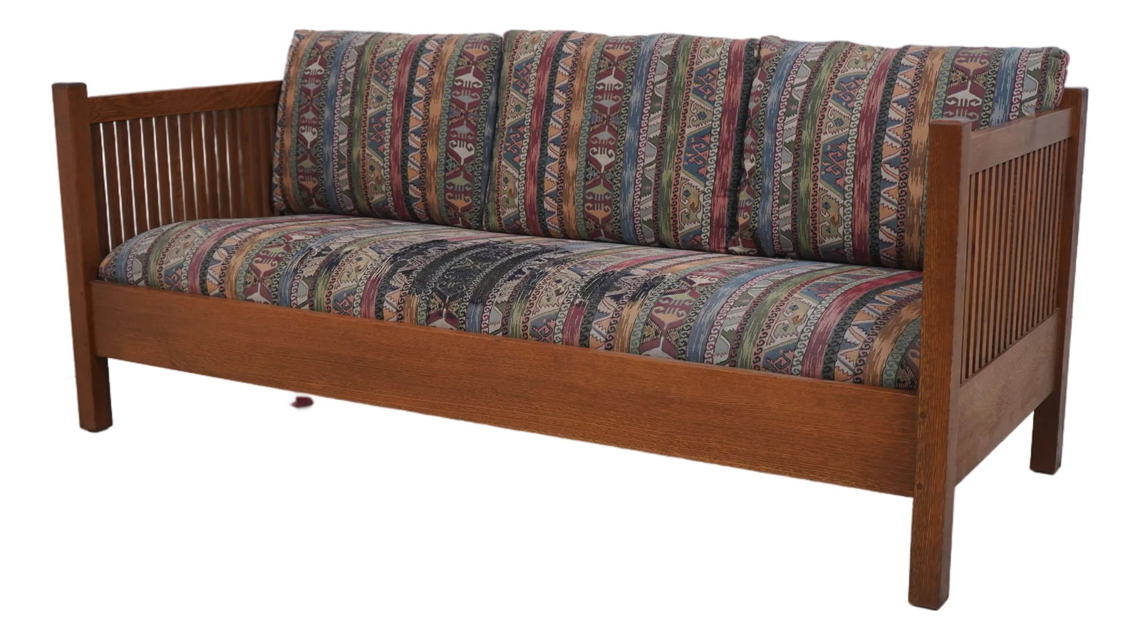 Stickley Mission Oak Upholstered Sofa Settee (1 of 18)