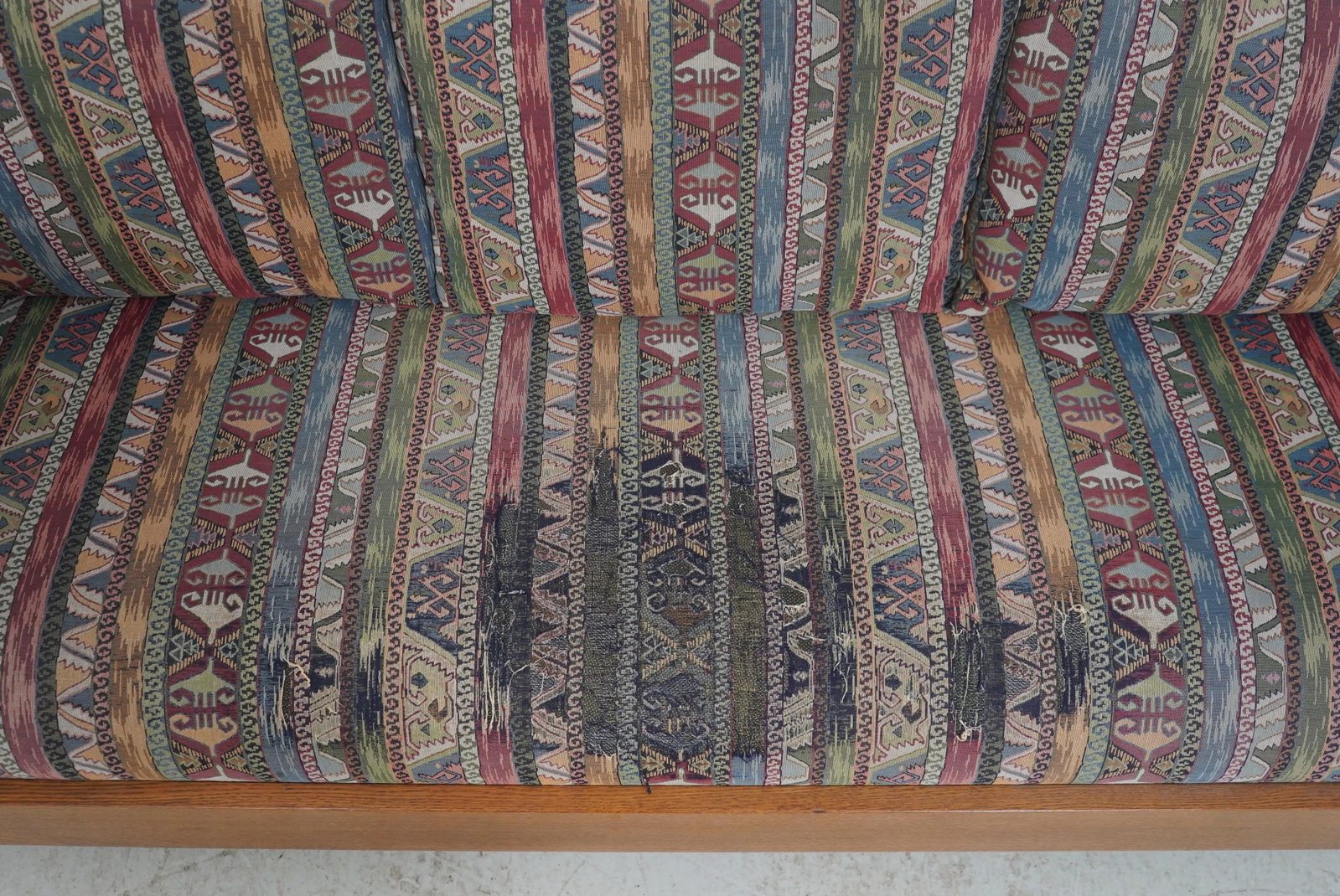 Stickley Mission Oak Upholstered Sofa Settee - 8