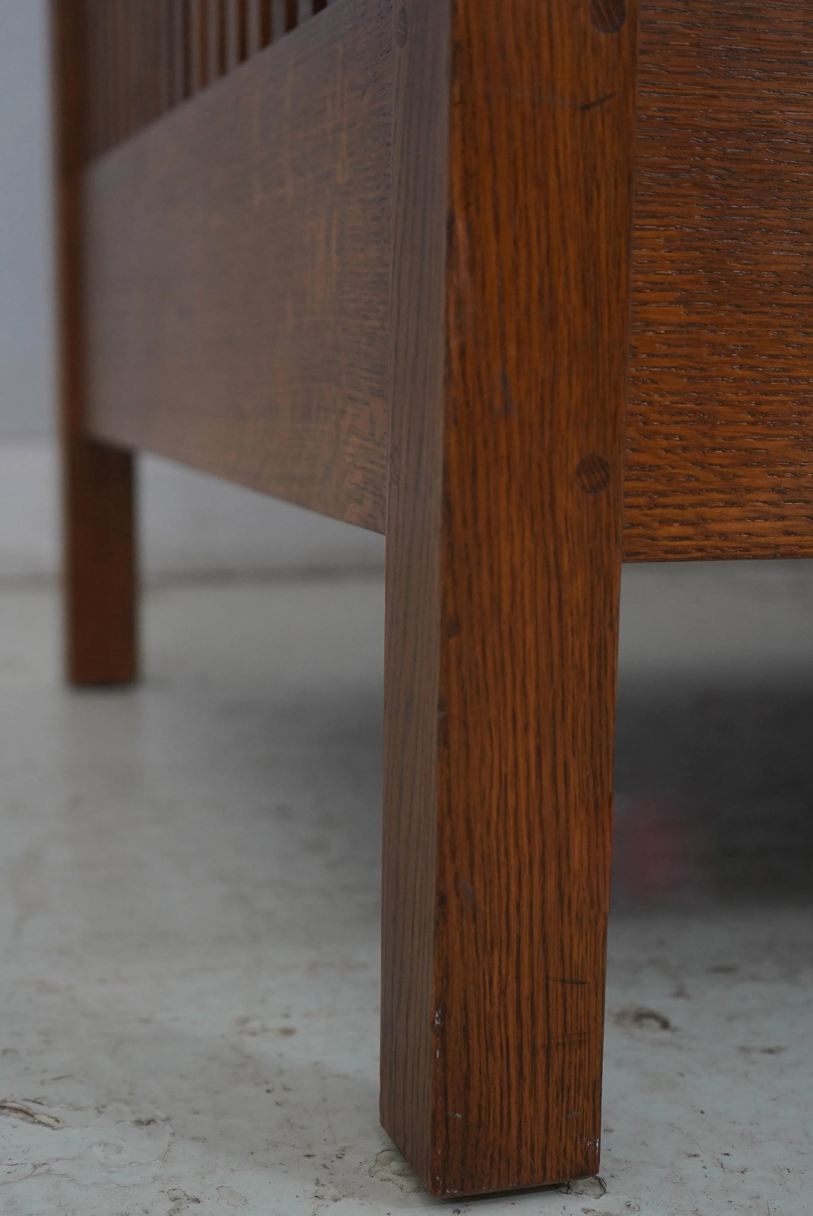 Stickley Mission Oak Upholstered Sofa Settee - 9