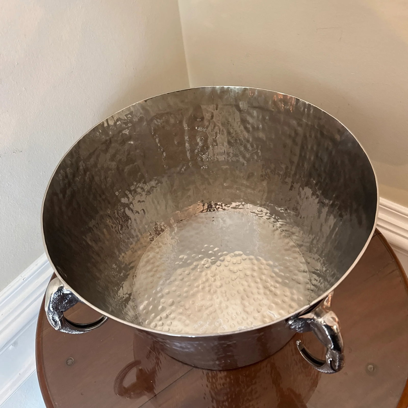 Vintage Elephant Hammered Stainless Steel Ice Bucket - 4