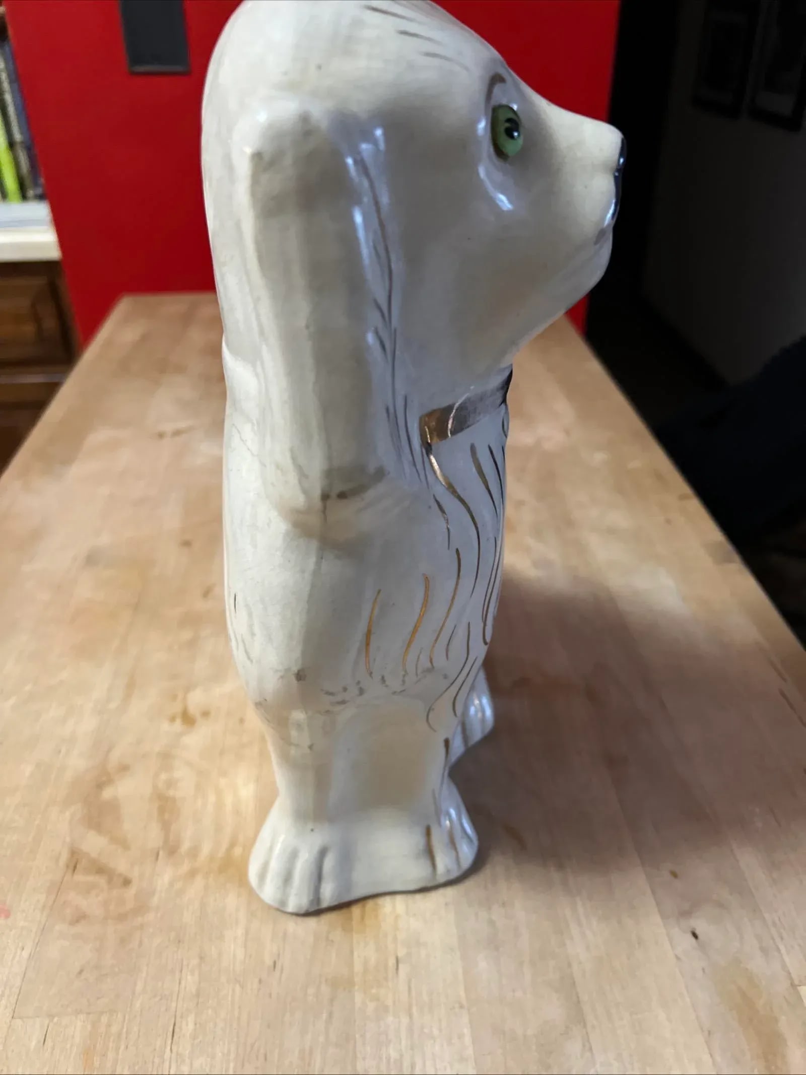 Antique Decorated Staffordshire Spaniel Dog, Circa 1860's - 11