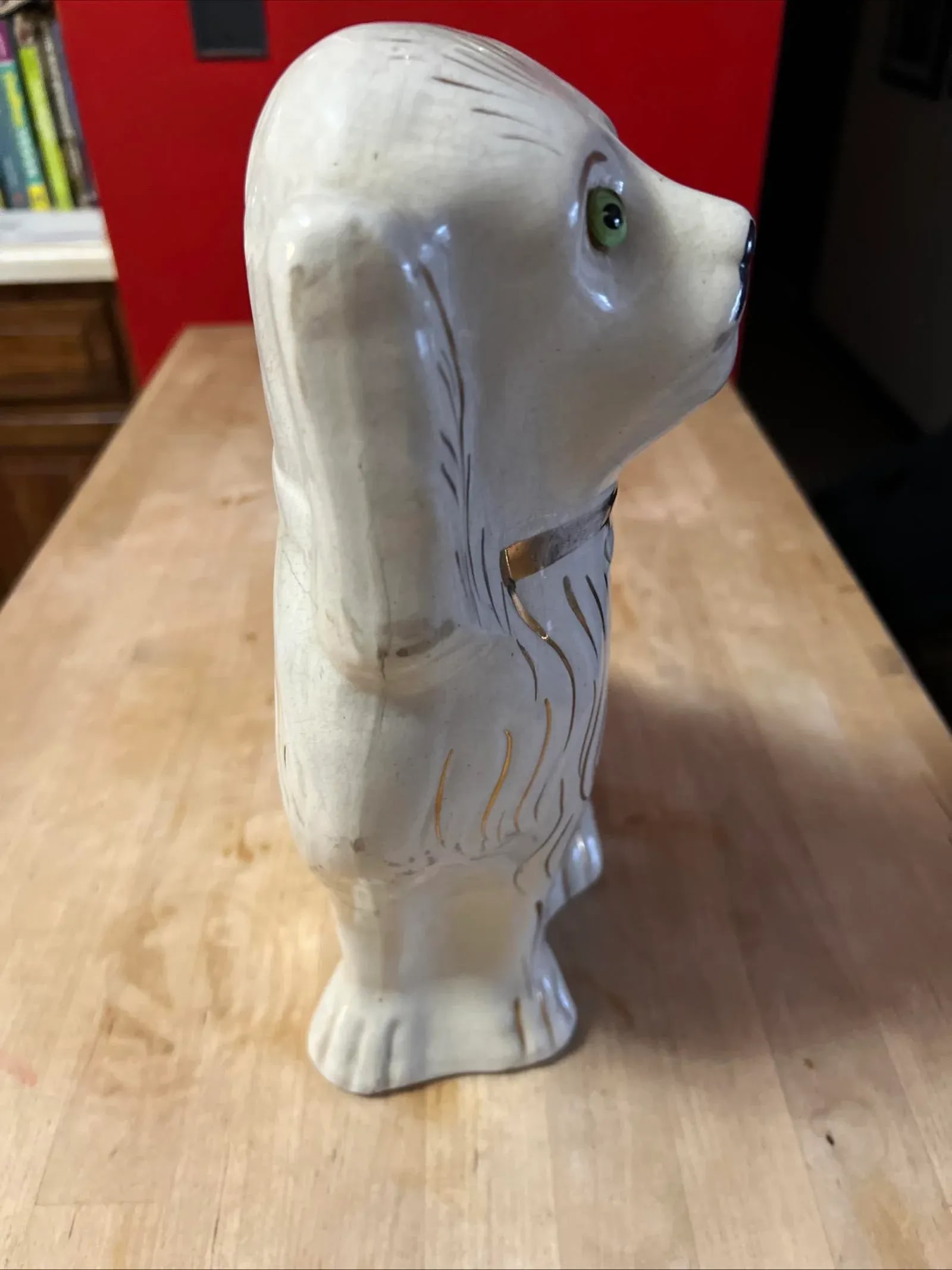 Antique Decorated Staffordshire Spaniel Dog, Circa 1860's - 12