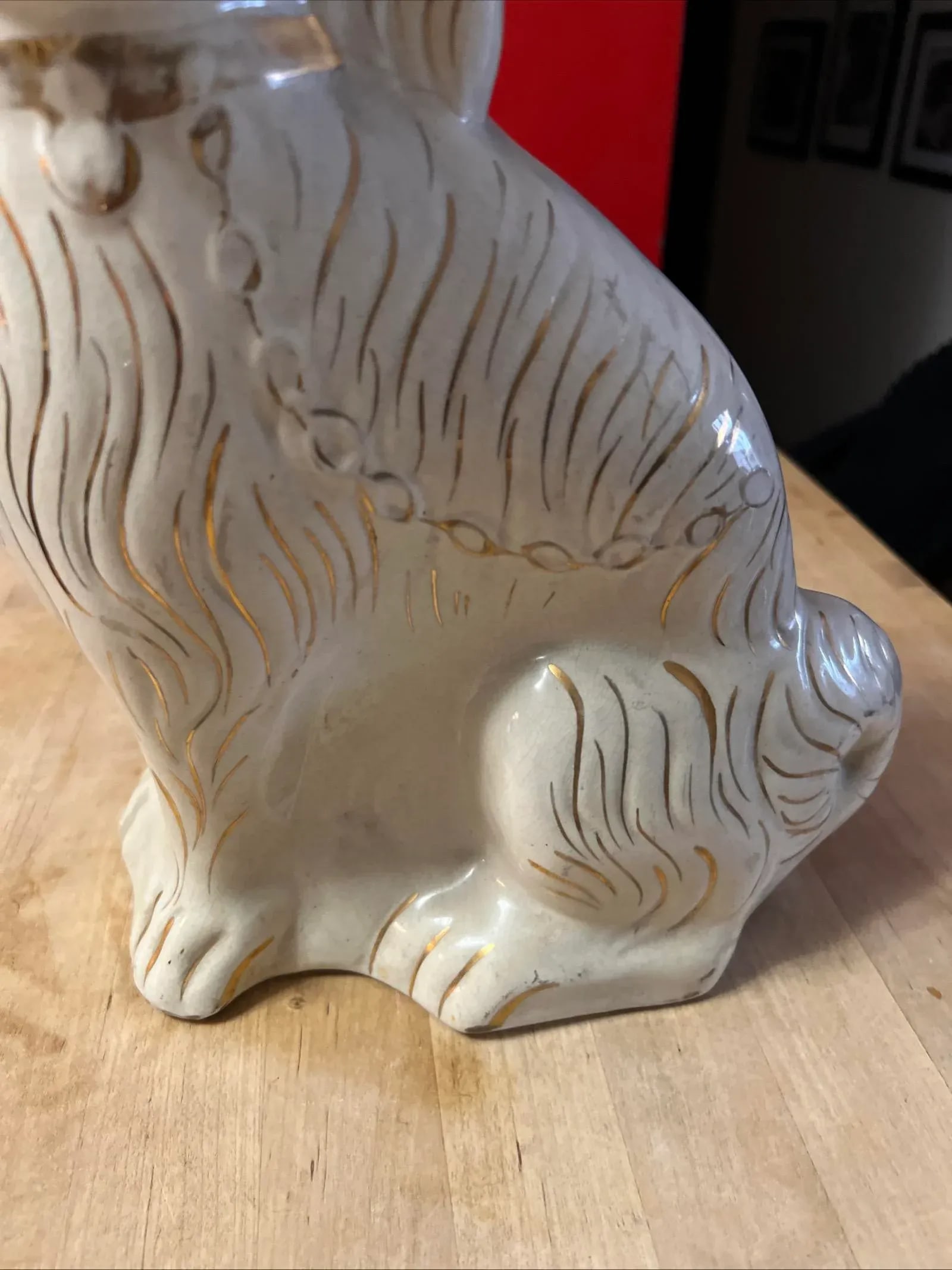 Antique Decorated Staffordshire Spaniel Dog, Circa 1860's - 4