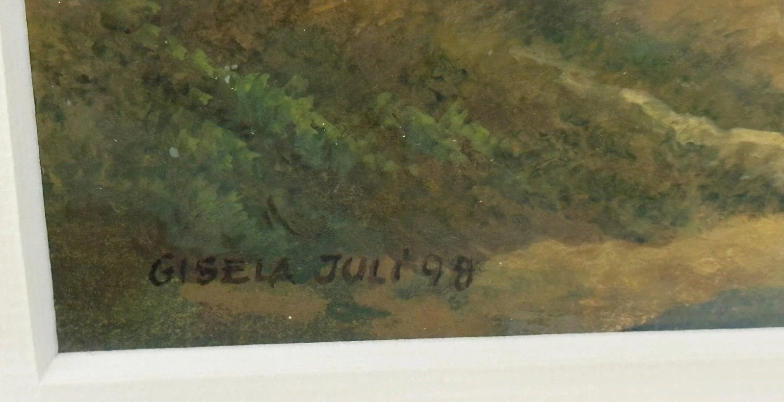 1980's-90's Original Signed and Framed Gisela Grundmann Weinert (German) Gouache Landscape Paintings - 10