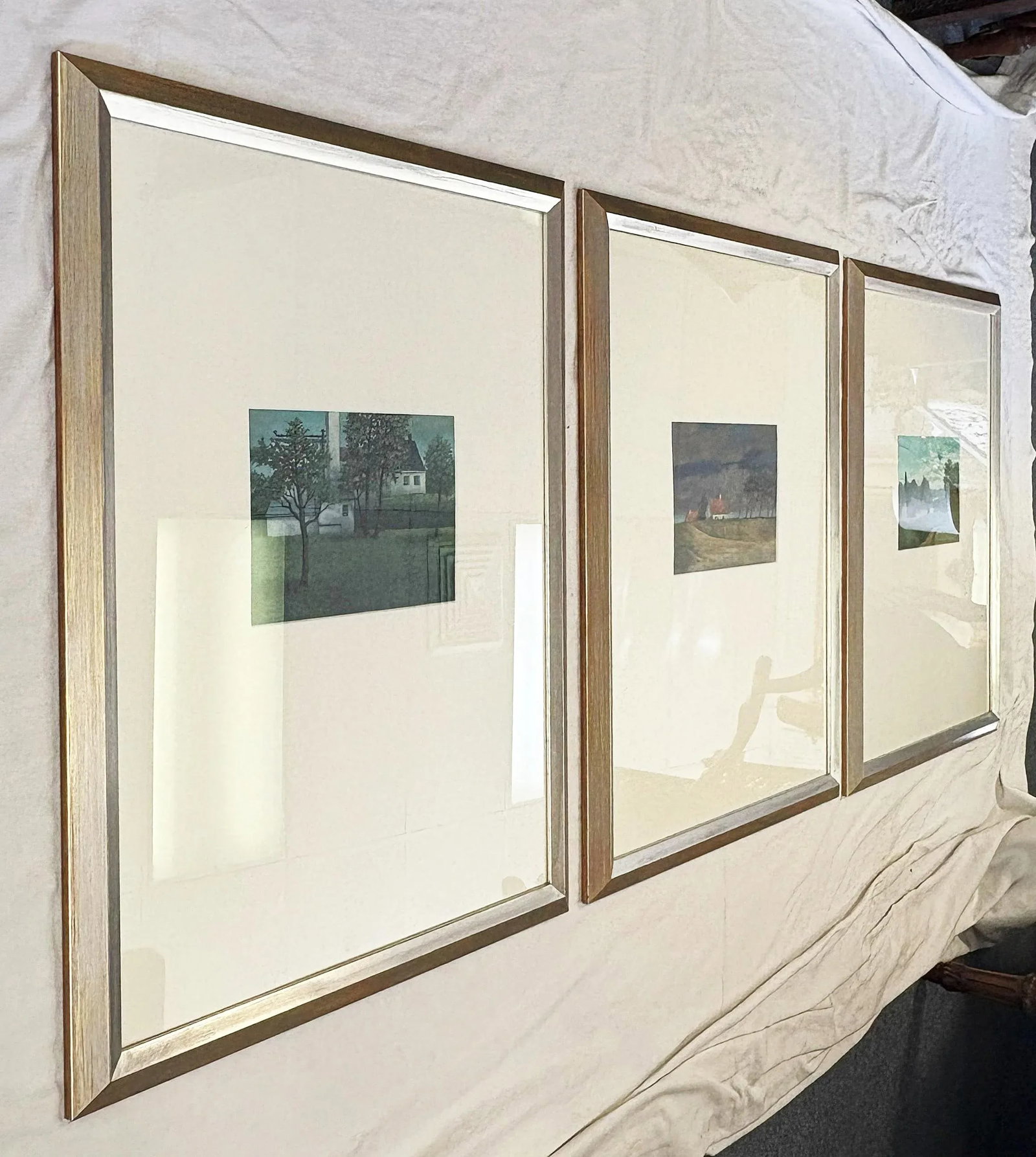 1980's-90's Original Signed and Framed Gisela Grundmann Weinert (German) Gouache Landscape Paintings - 15