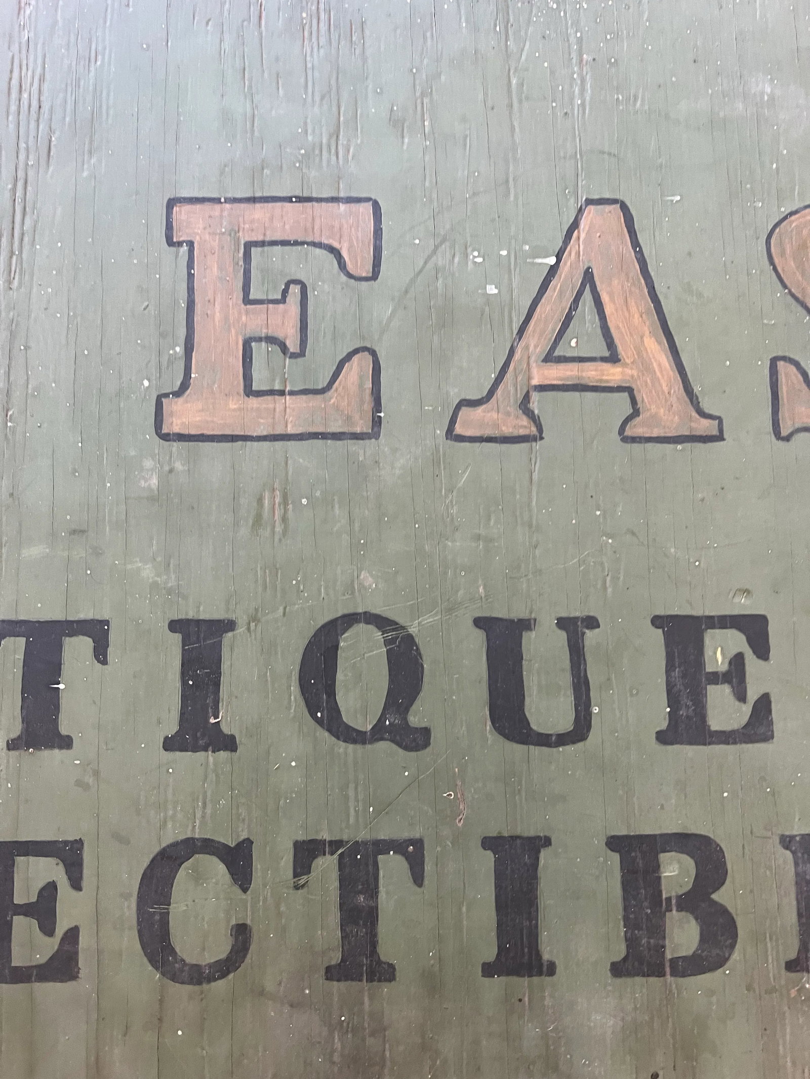 Large Antique Store Sign Wood Hand-Painted Vintage Original - 4