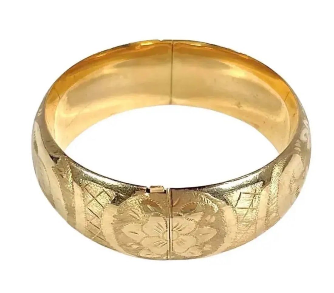 14k Gold Cuff Bracelet - 8