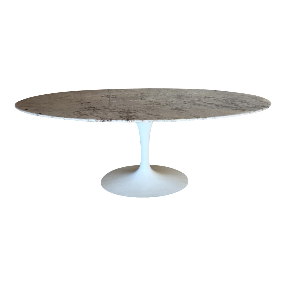 Mid-Century Modern Eero SaarinenKnoll Oval Tulip Pedestal Table Cristallo Quartz (1 of 11)